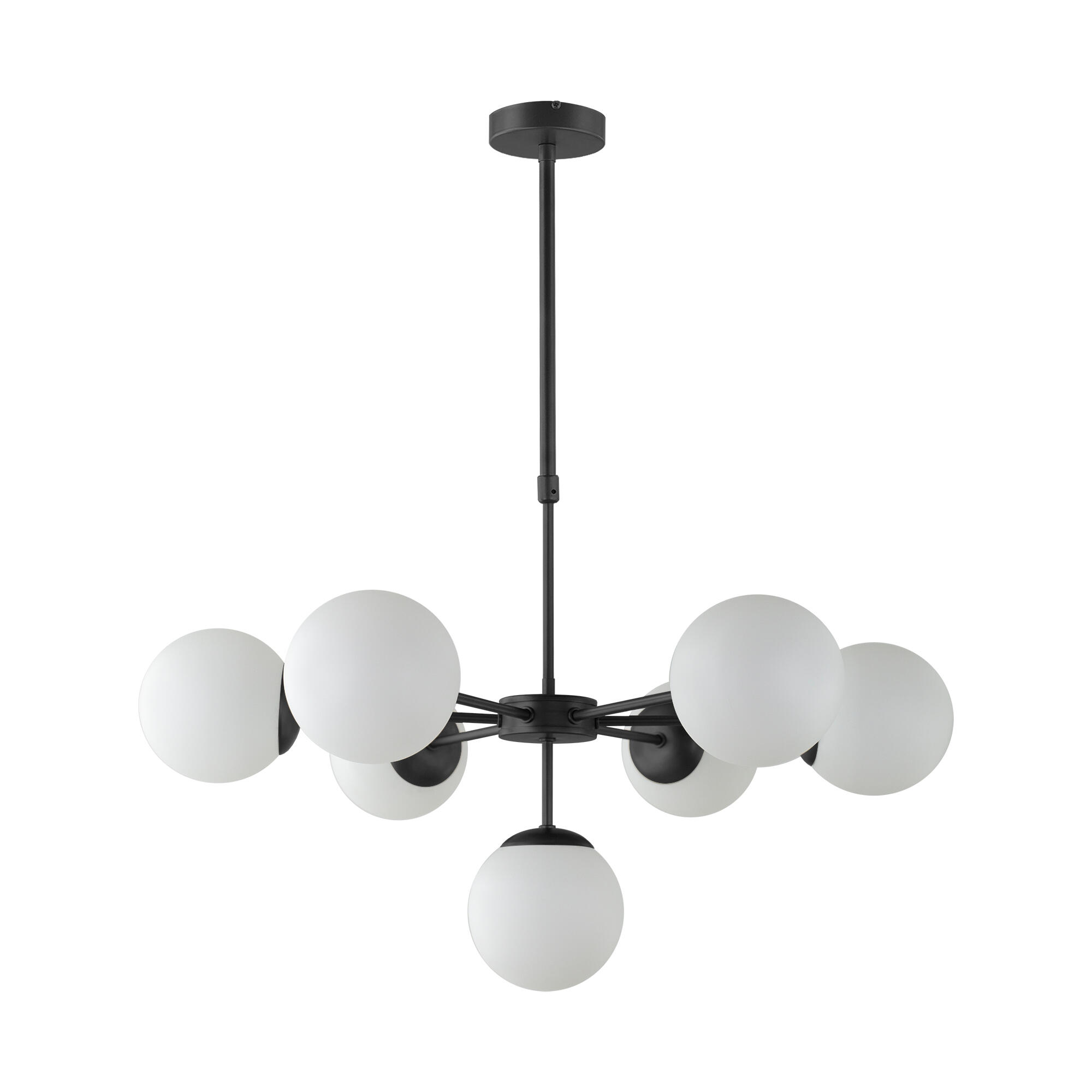 Lámpara de techo anabel 7 luces e14 73 cm negra