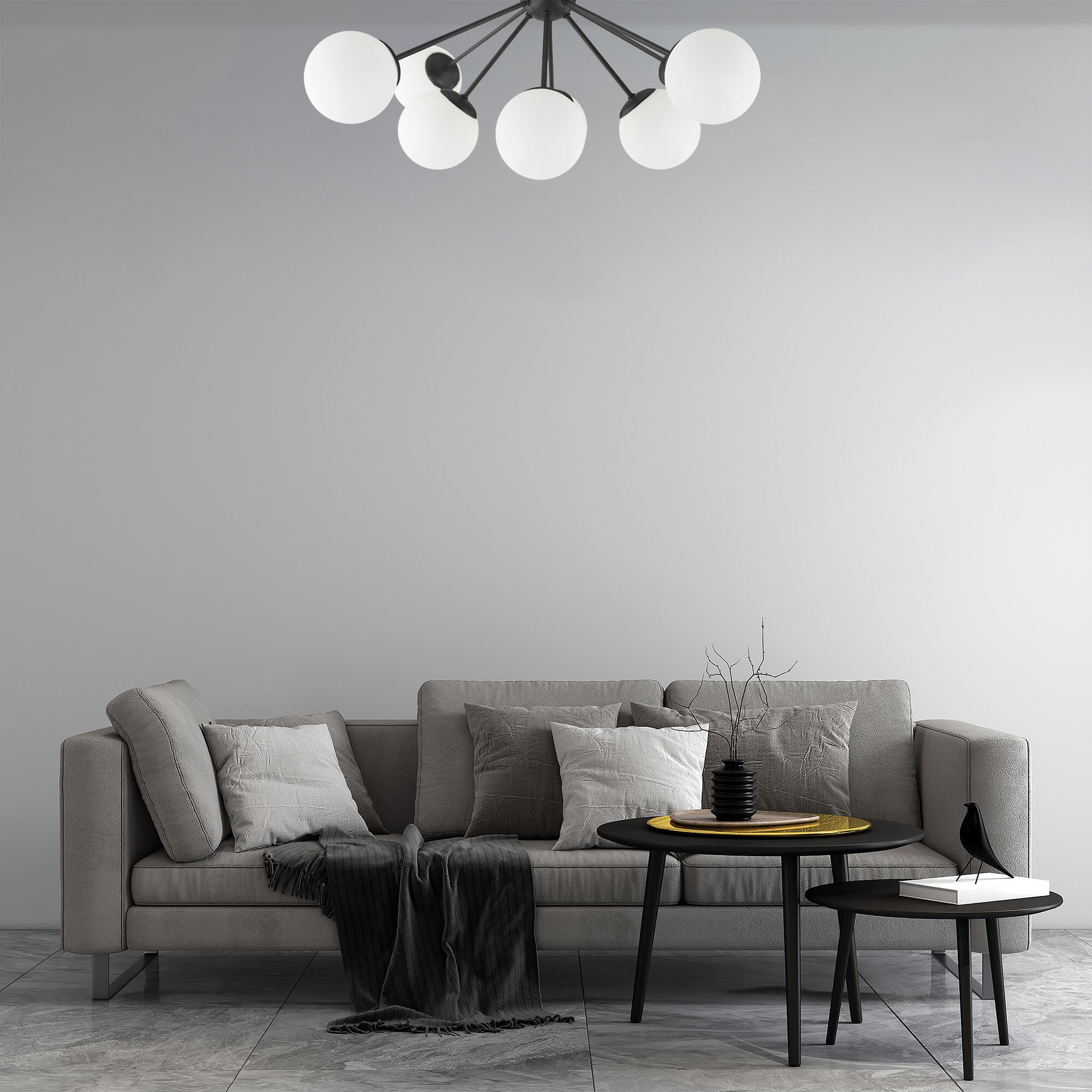 Plafón anabel negro e14 negro 90 cm