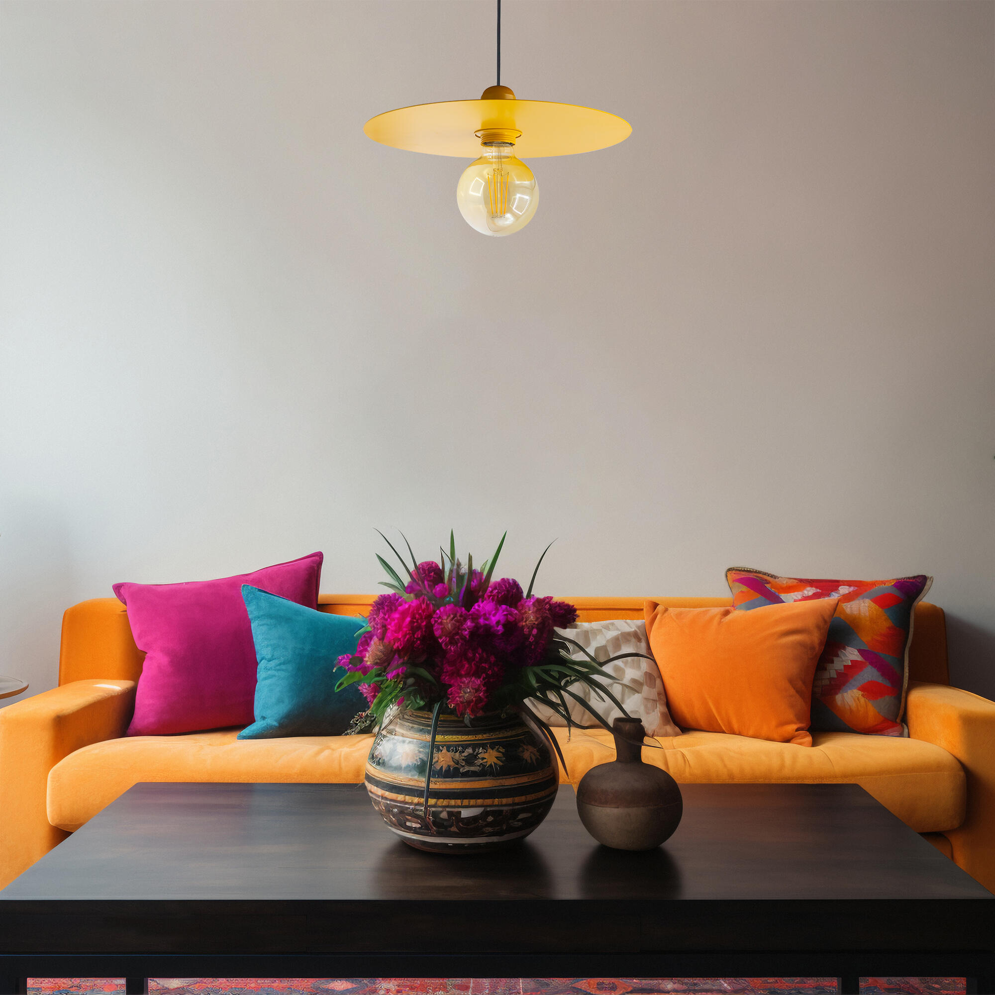 Lámpara de techo nagore 1 luz e27 28 cm dorado