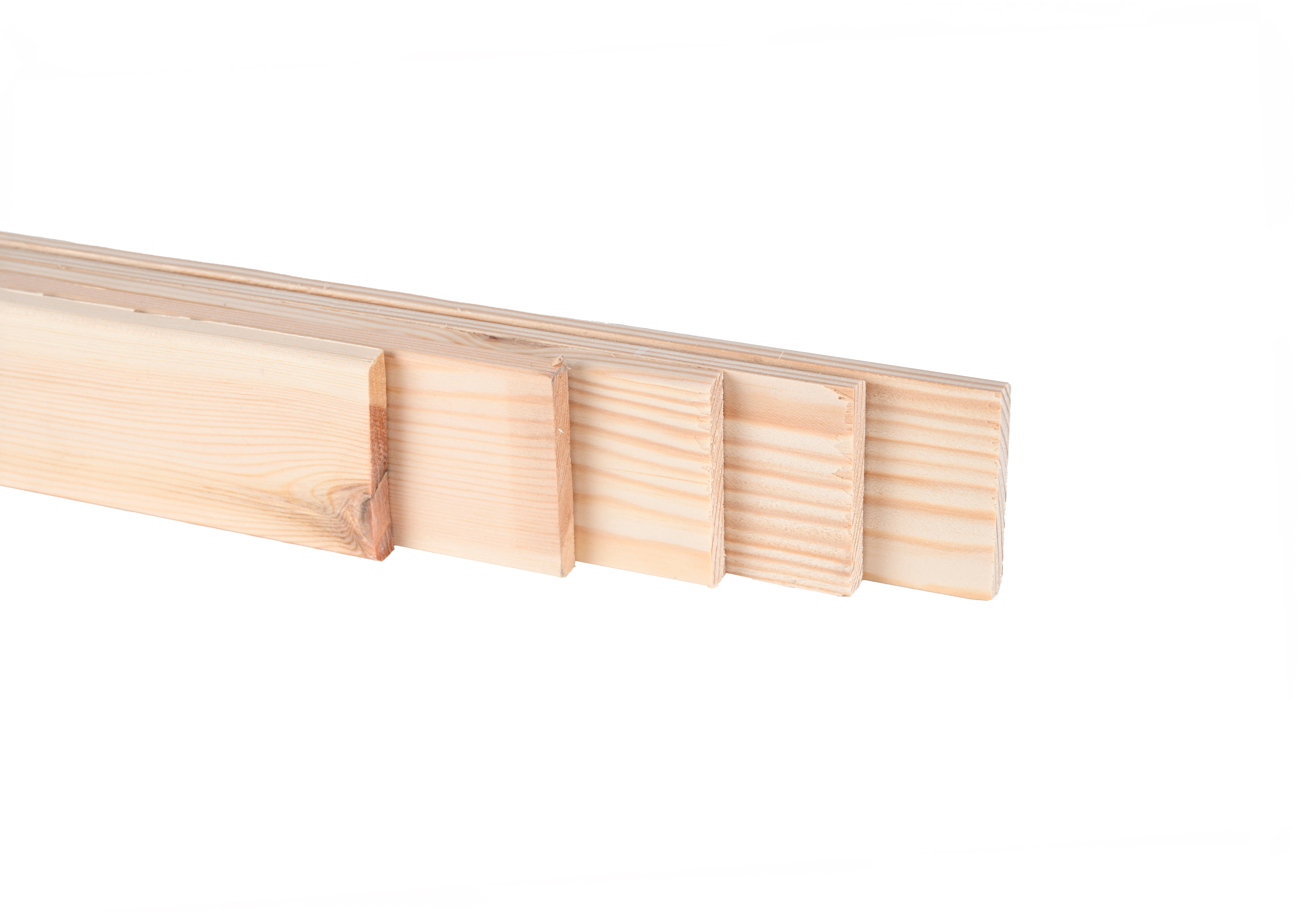 Kit de 5 tapetas lisas de pino para puerta Málaga color beige de 70x10x2200 - 5