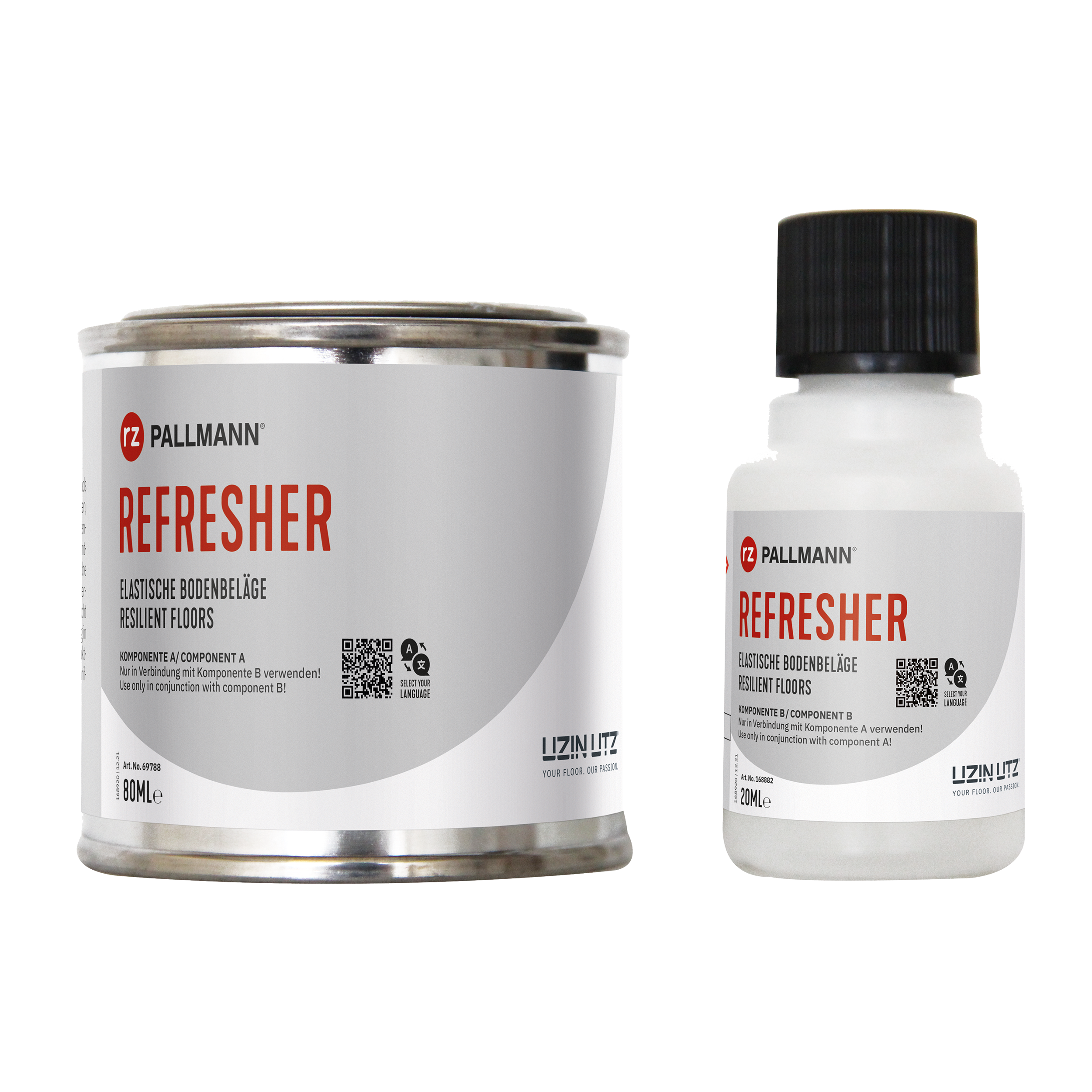 Preparat do retuszowania zadrapań na podłodze Refresher dwuskładnikowy 80 ml + 20 ml Uzin