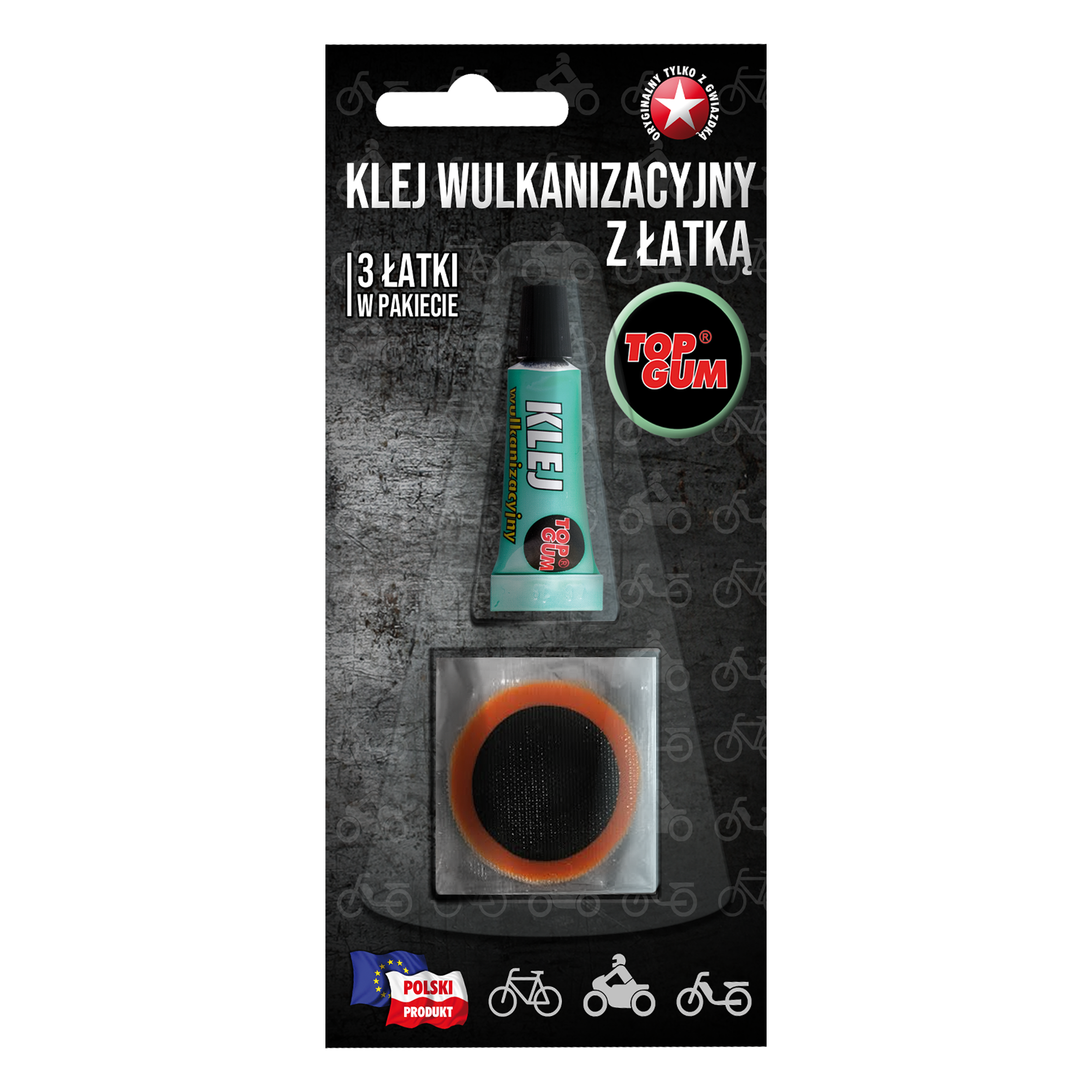Klej wulkanizacyjny Top Gum + 3 łatki