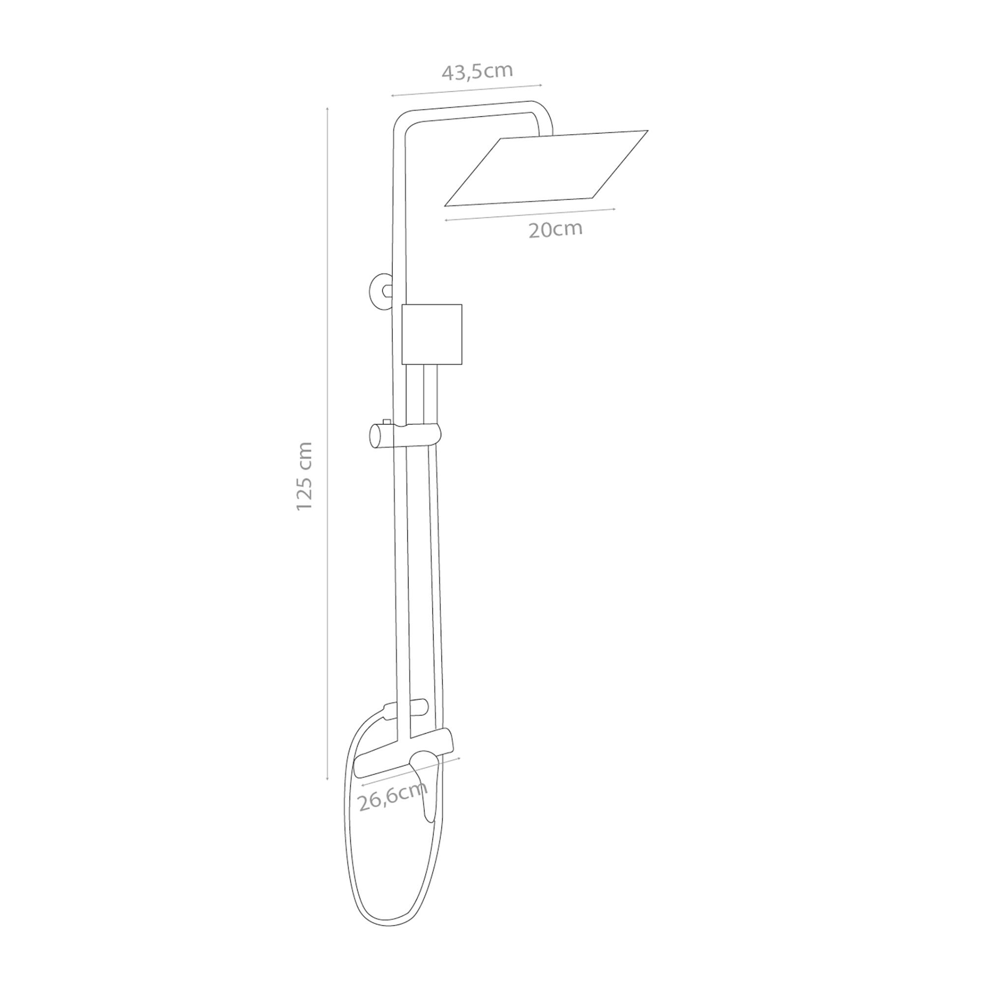 Columna de ducha Blao monomando 110x26 cm - 3