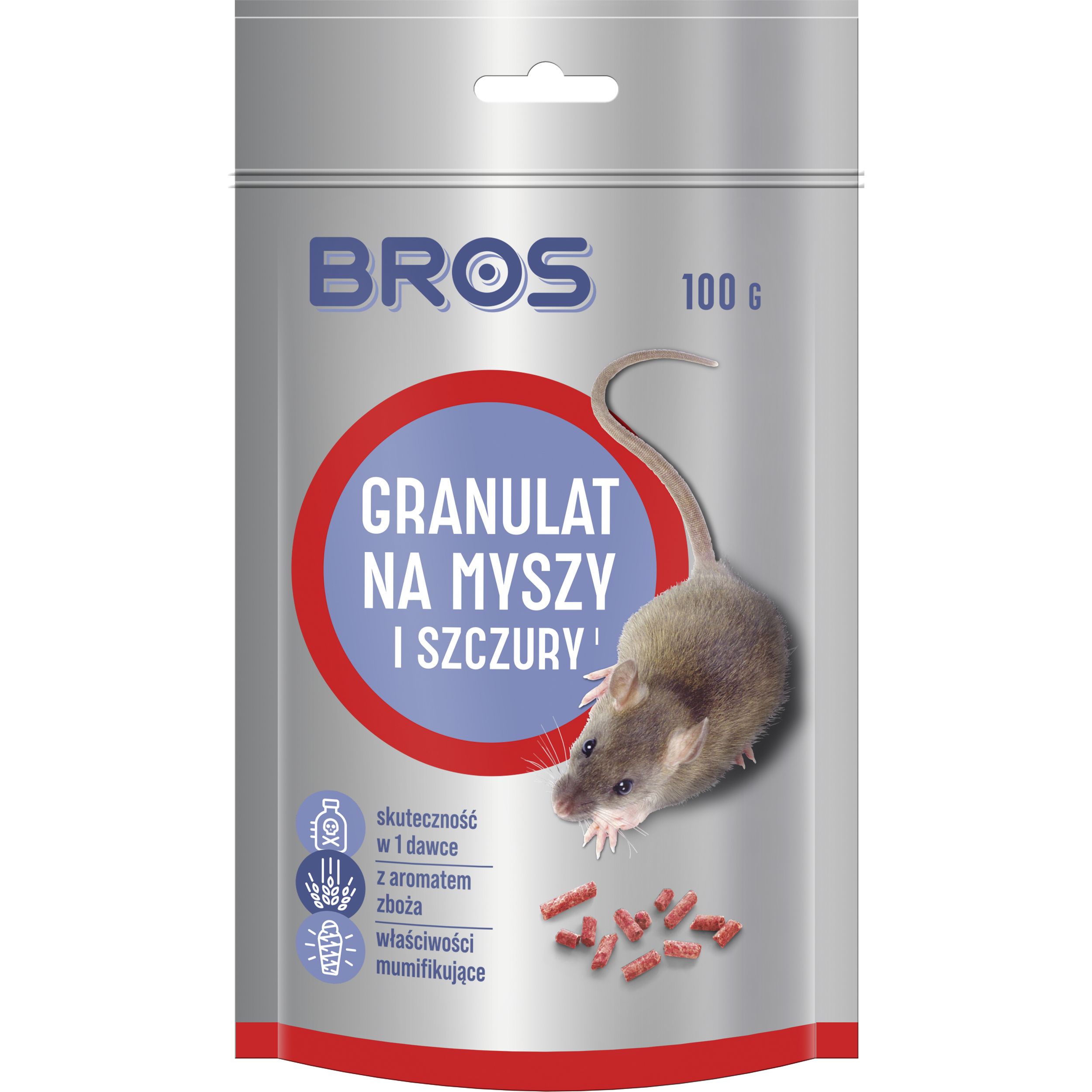 Środek na myszy i szczury granulat 100g Bros