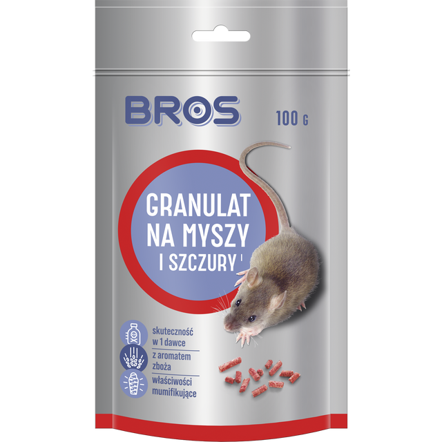 Środek na myszy i szczury granulat 100g Bros