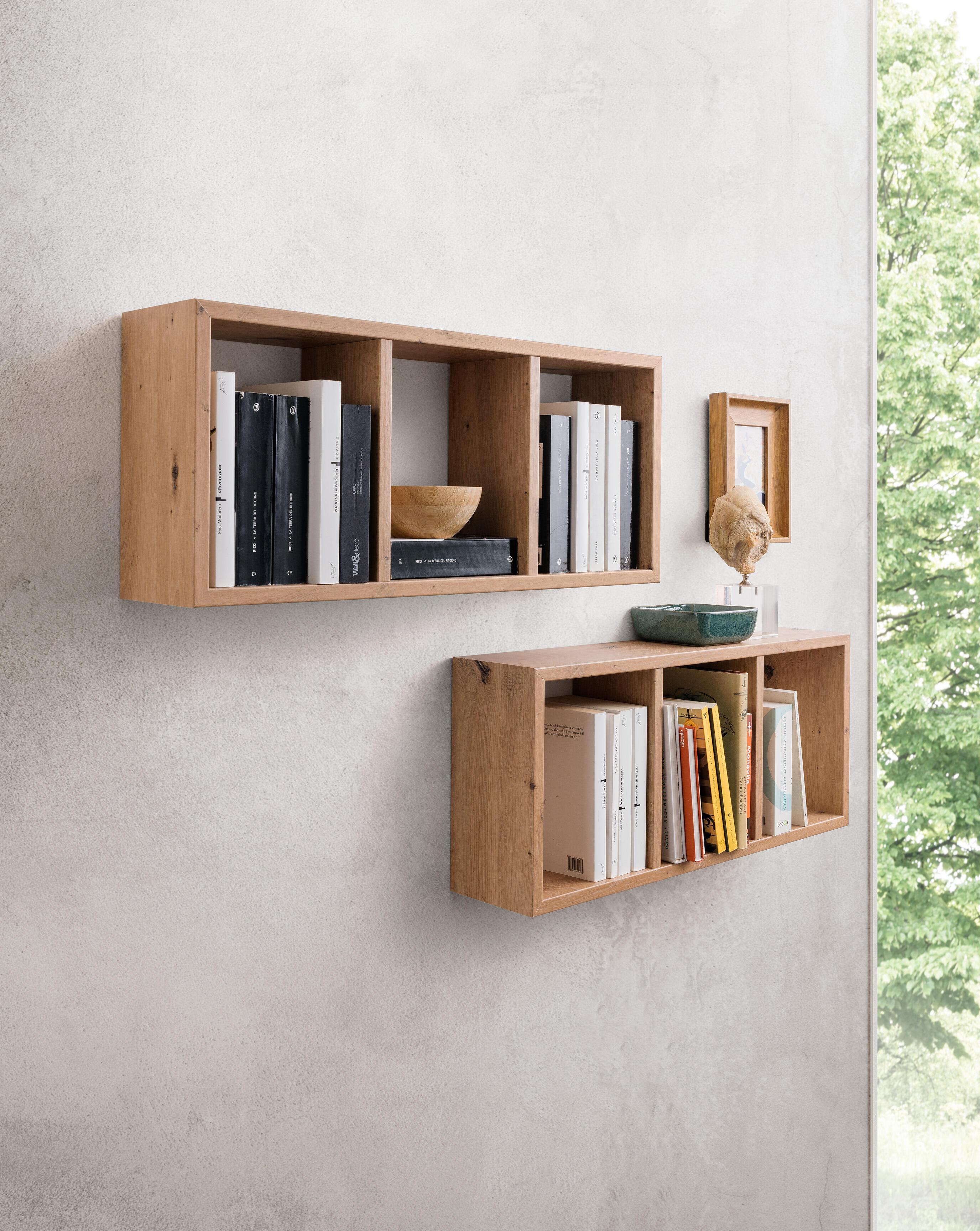 Etagère cube Triade avec fixation blanc, L.70 x H.30 x P.15.5 cm, Ep.18 mm - 4