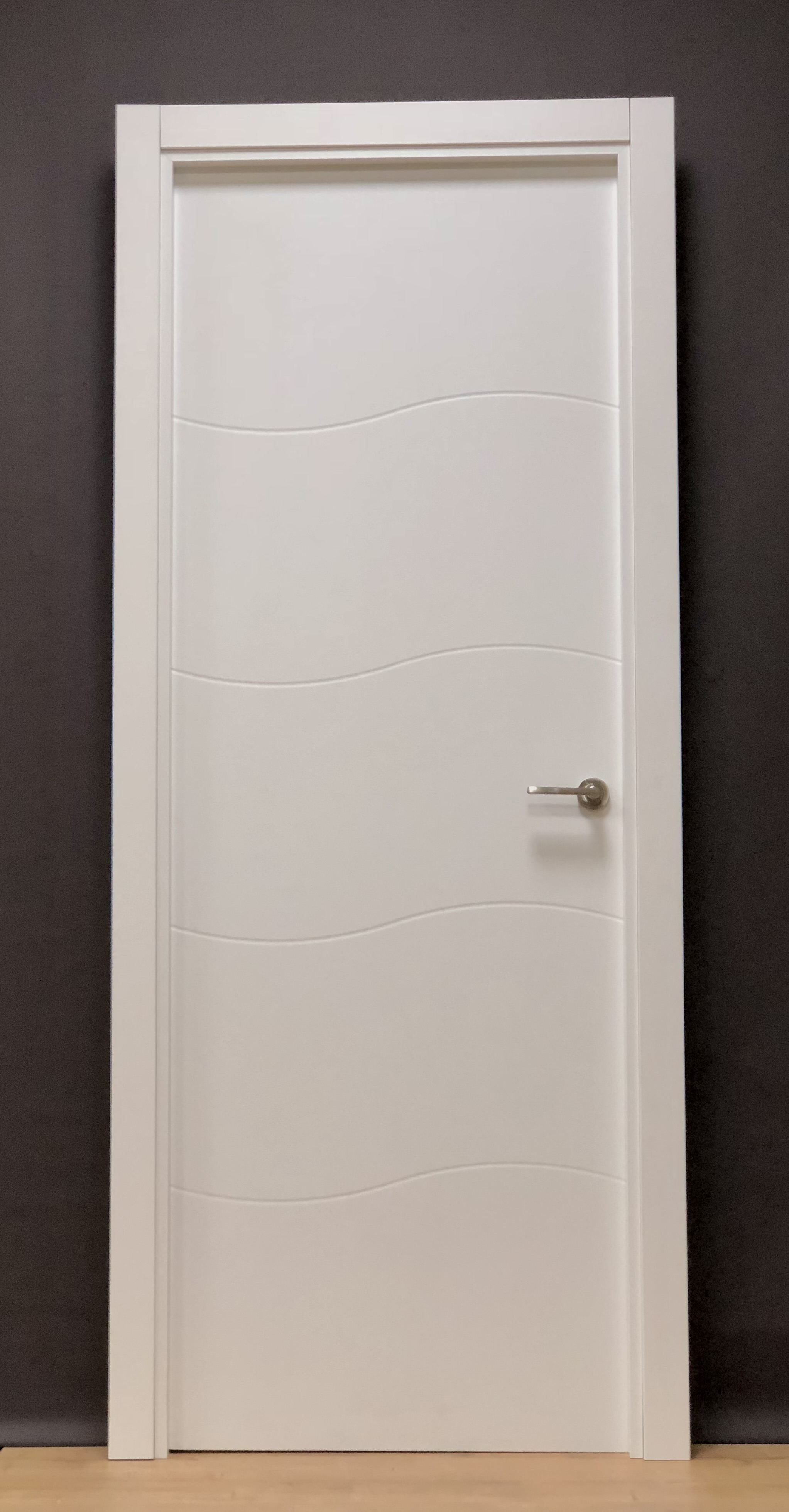 Pack puerta interior maciza NEW DAKAR 82,5 cm IZQUIERDA+ molduras+ manivela (Envío gratis) - 2