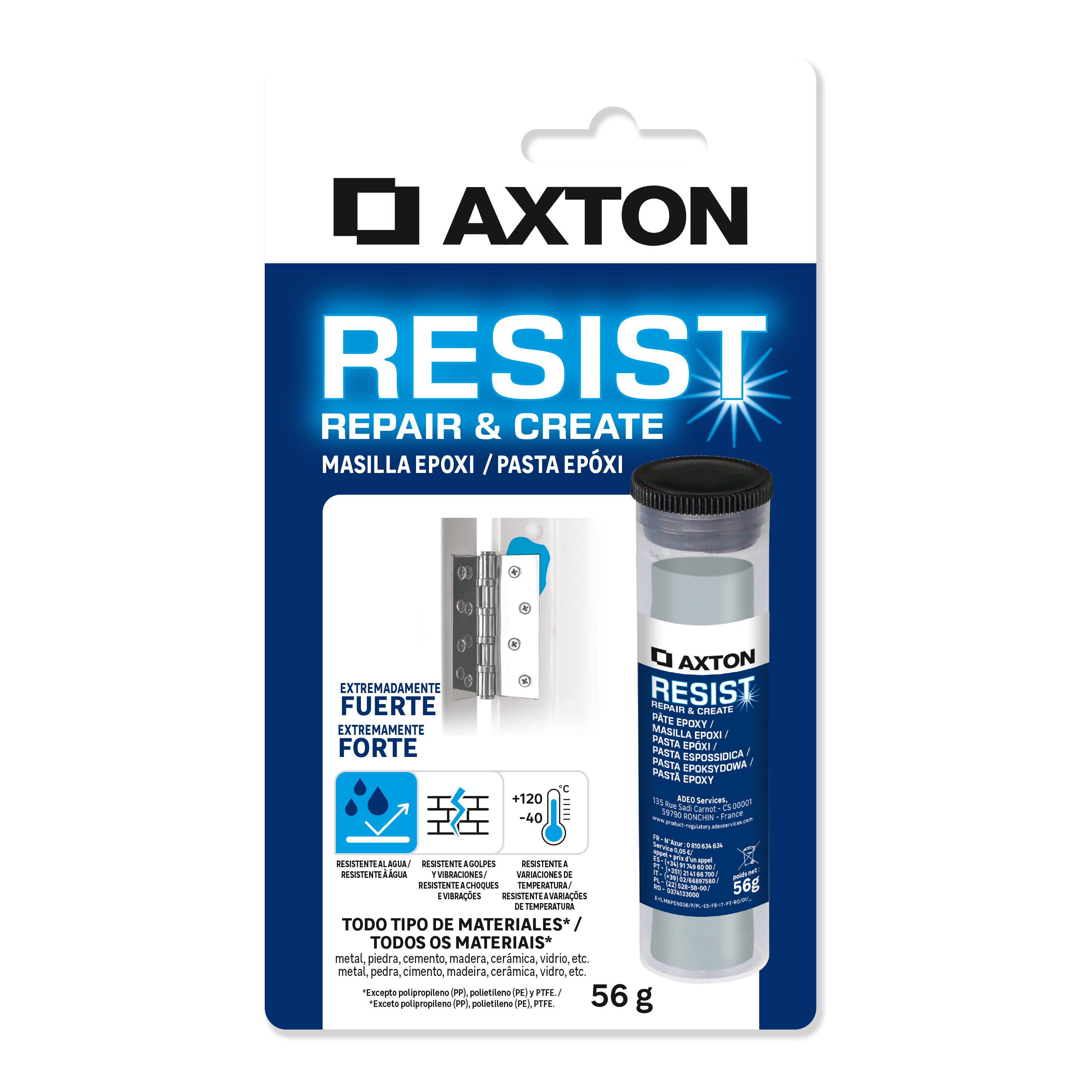 Adhesivo epoxi AXTON 56 gr transparente para madera, PVC, cuero, aplicación sin herramienta, bi componente para mezclar, resistente al agua. Para pegar y reparar un material roto. - 5