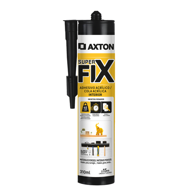 Adhesivo de montaje acrilico Super Fix AXTON 310 ml blanco