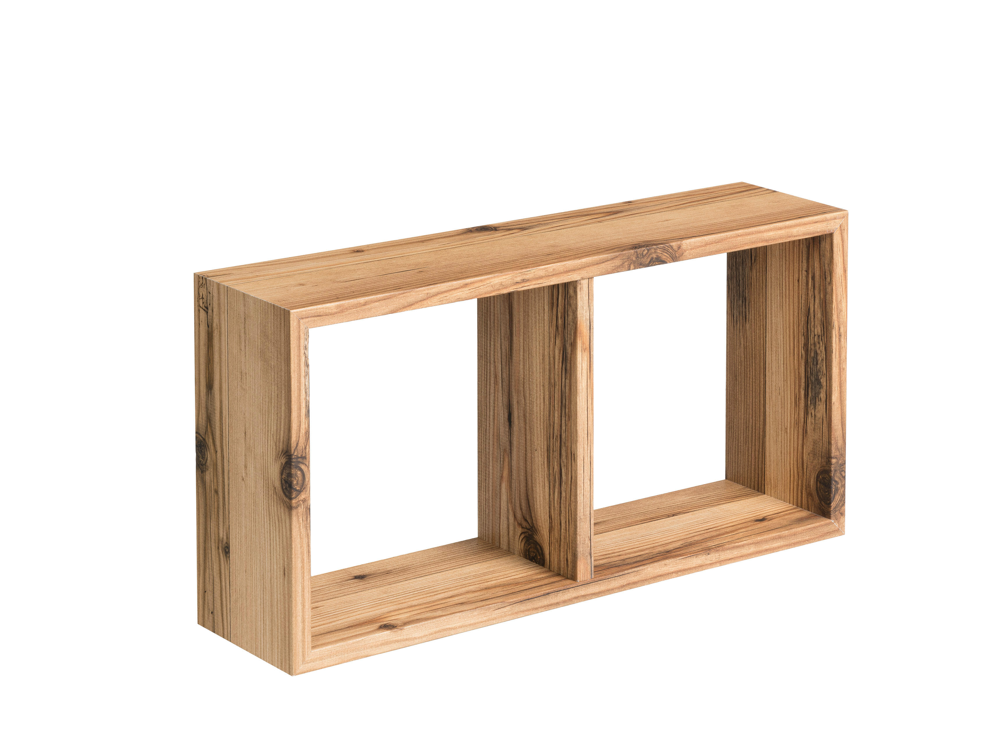 Etagère cube Yasmine décor alpine, L.59 x H.30 x P.14.5 cm, Ep.18 mm - 3