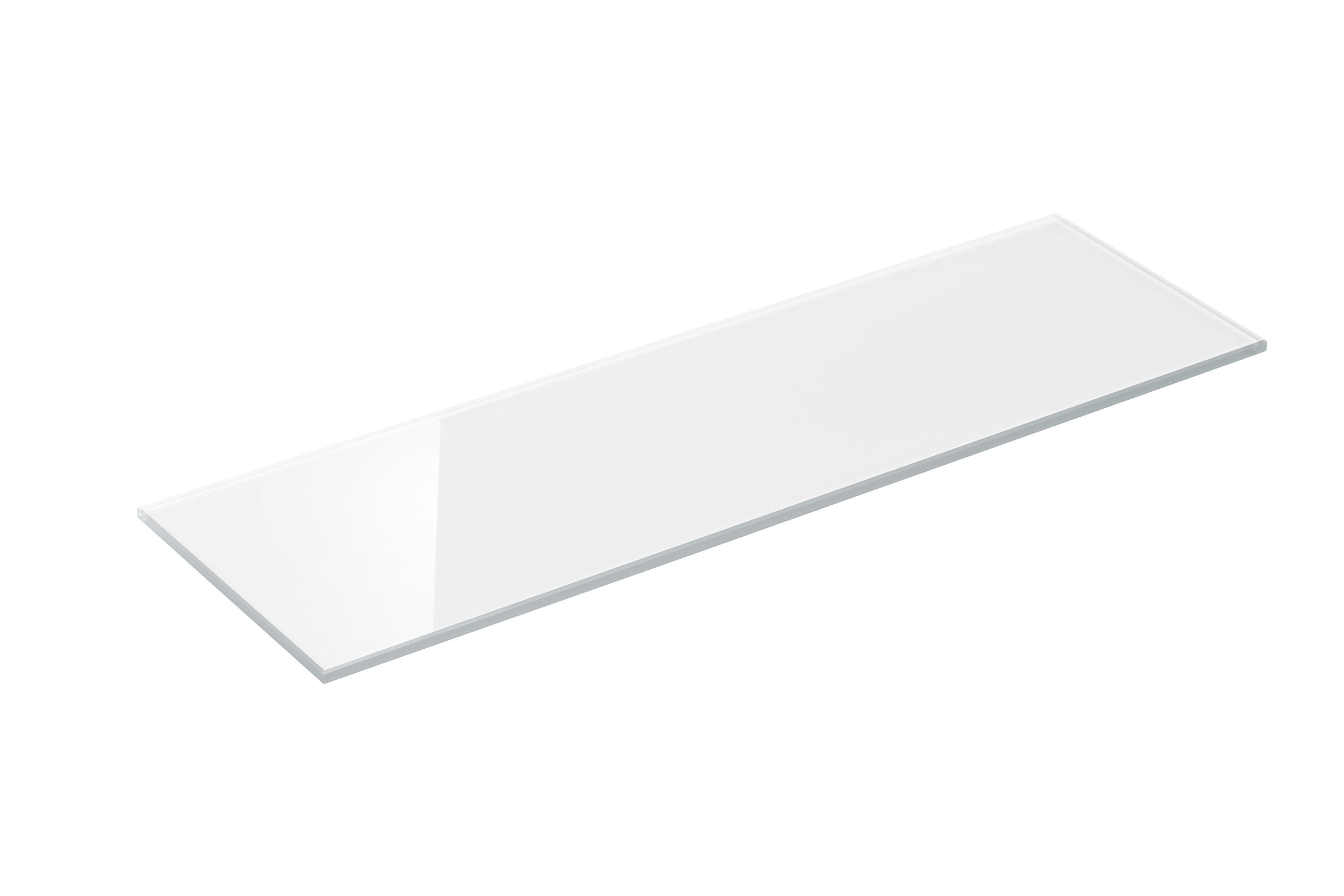 Etagère murale verre transparent satiné, L.60 x P.13 cm, Ep.8 mm - 3