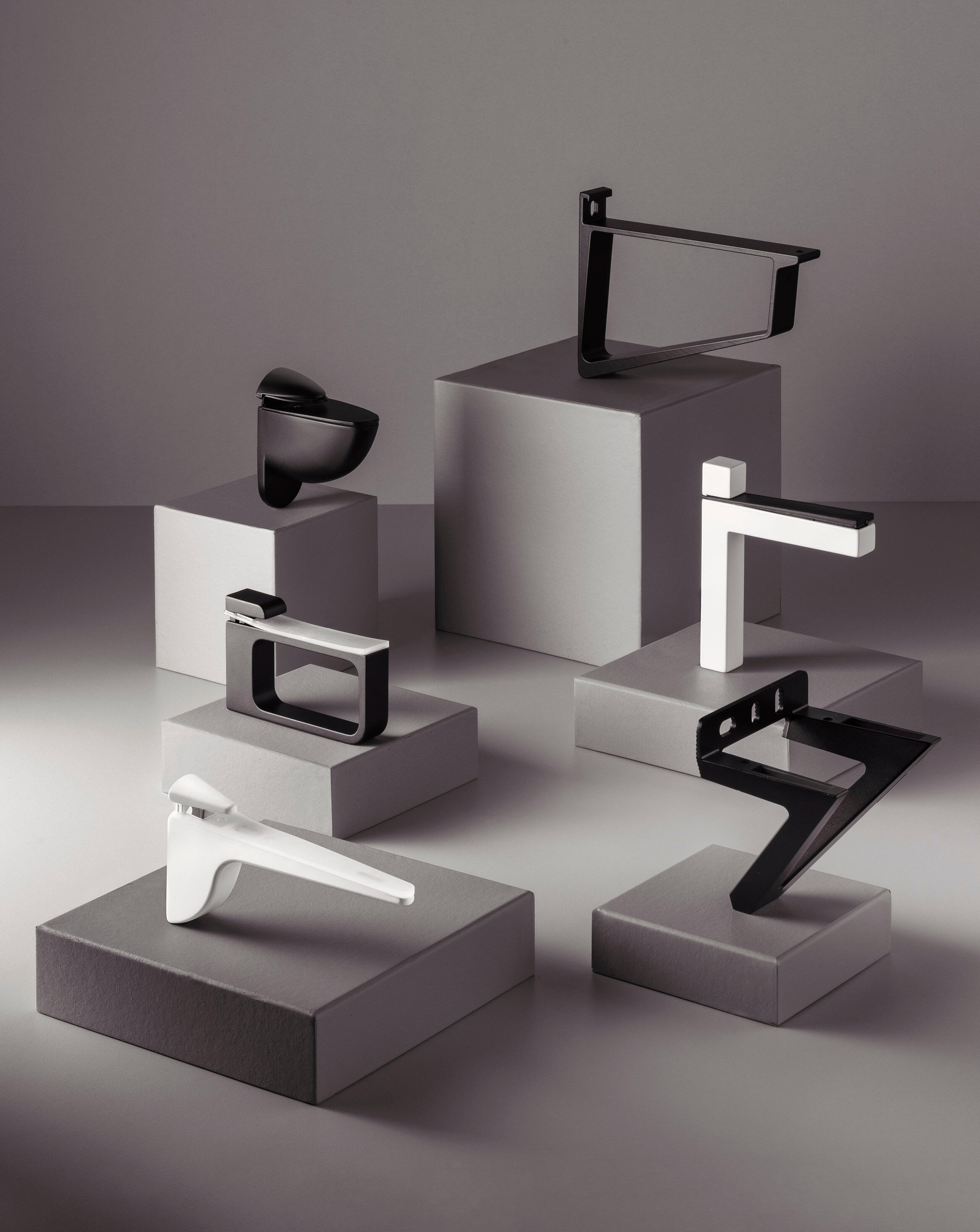 Support étagère Clapton noir - 2