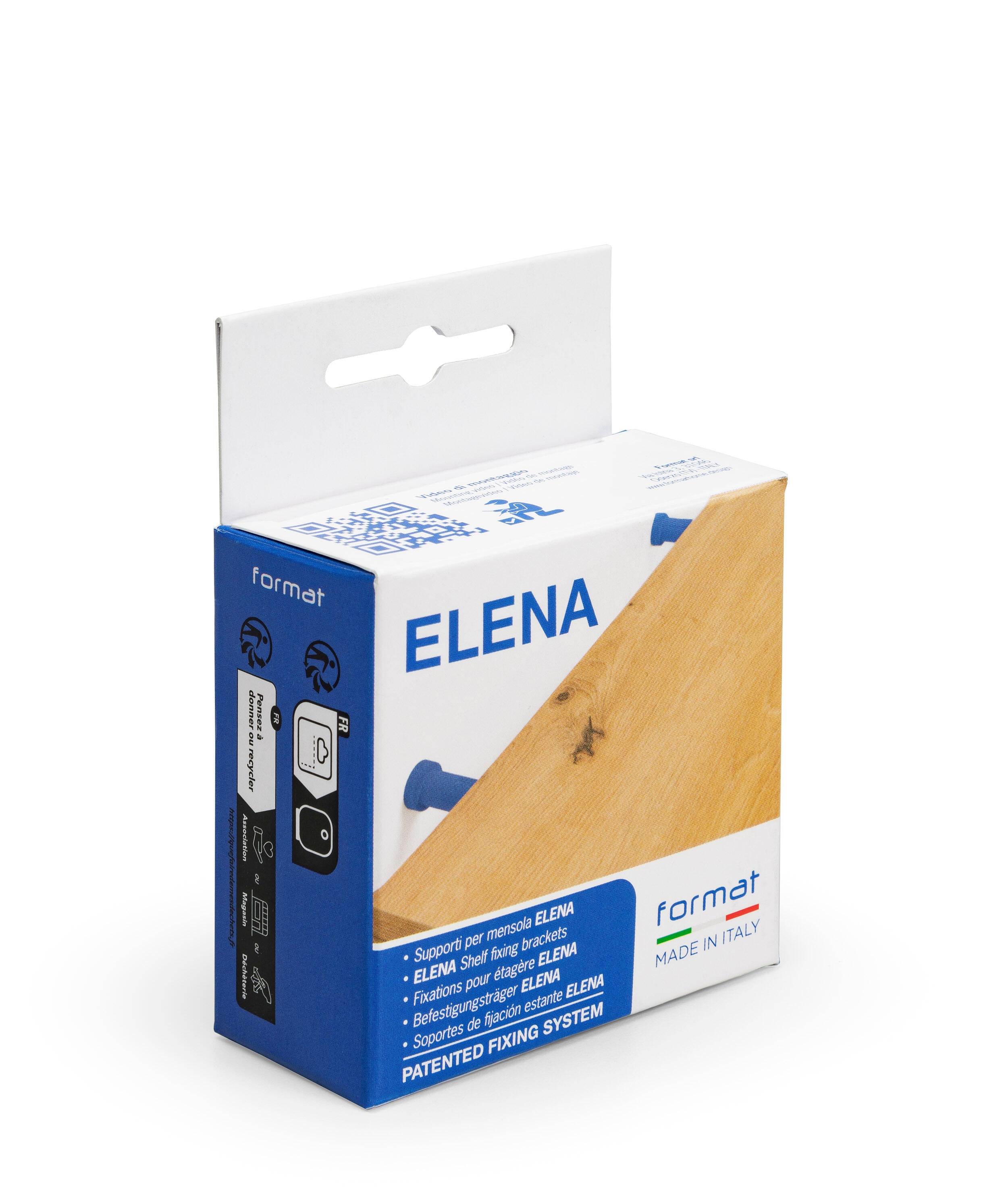 Kit de fixation invisible pour étagère Elena, L.2.9 cm x P.7 cm - 4