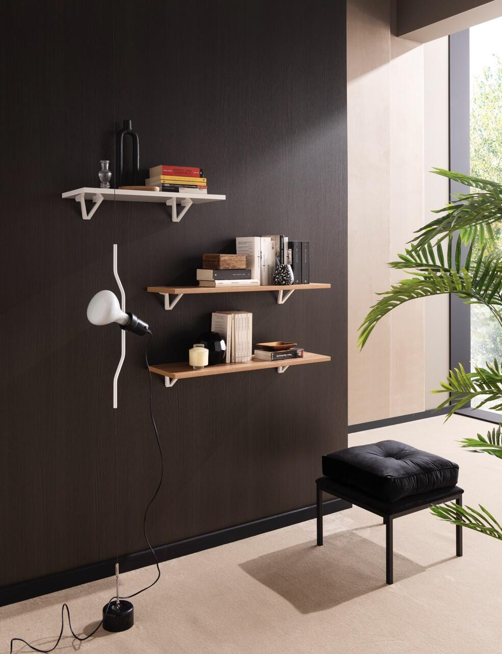 Etagère murale Chany blanc brillant, L.60 x P.25 cm, Ep.18mm - 4