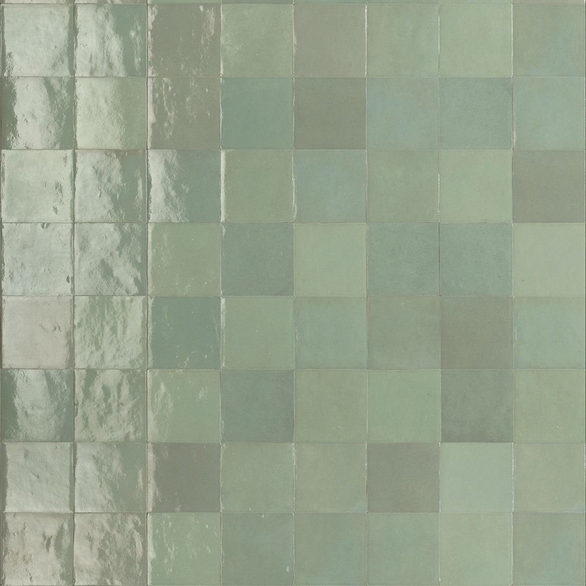 Piastrella da rivestimento interno in gres naturale 10 x 10 cm smaltato verde chiaro lucido Zelli Vert d'eau Sp. 10 mm 0.54 mq - 23