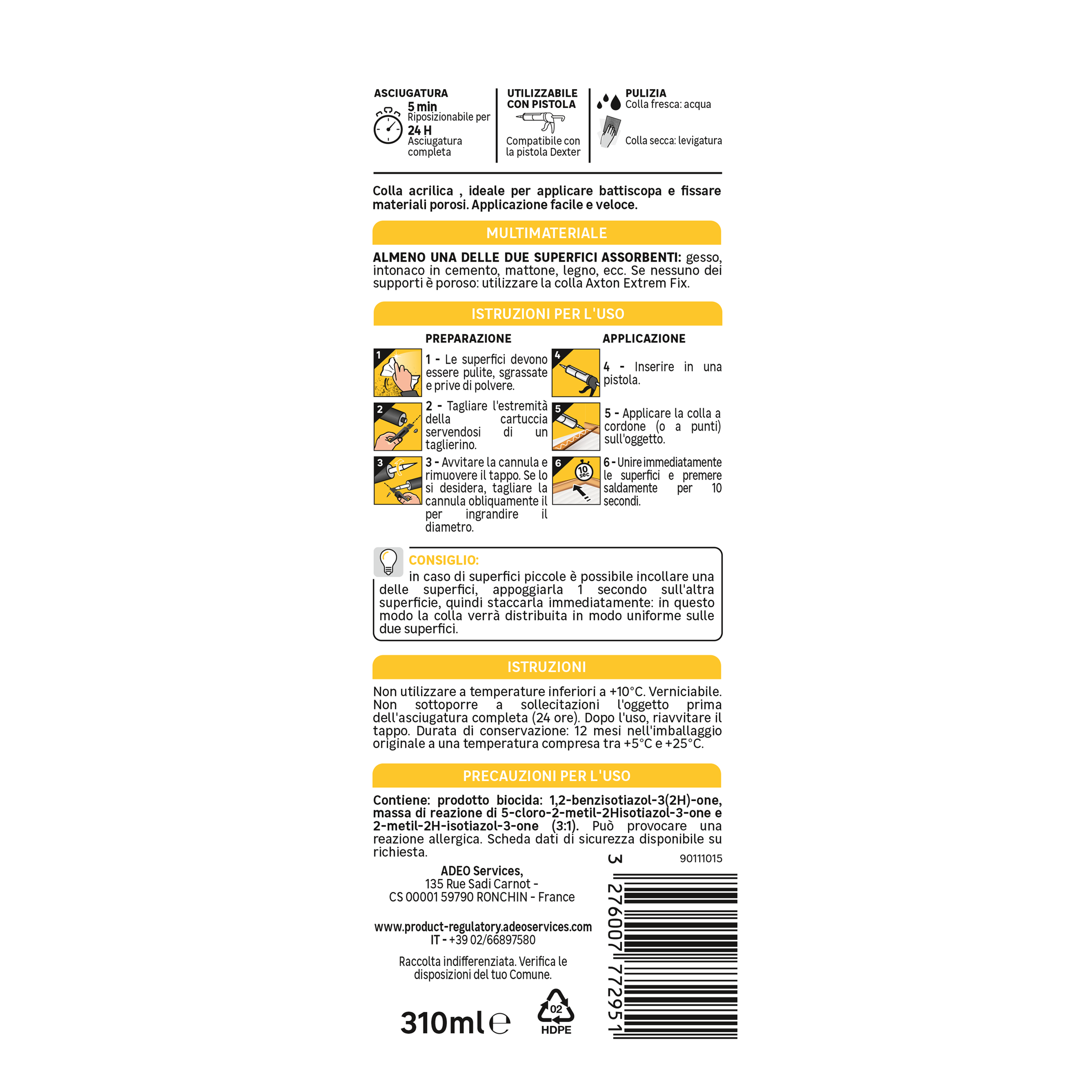 Colla per fissare AXTON 3 pezzi 0.474 kg - 3