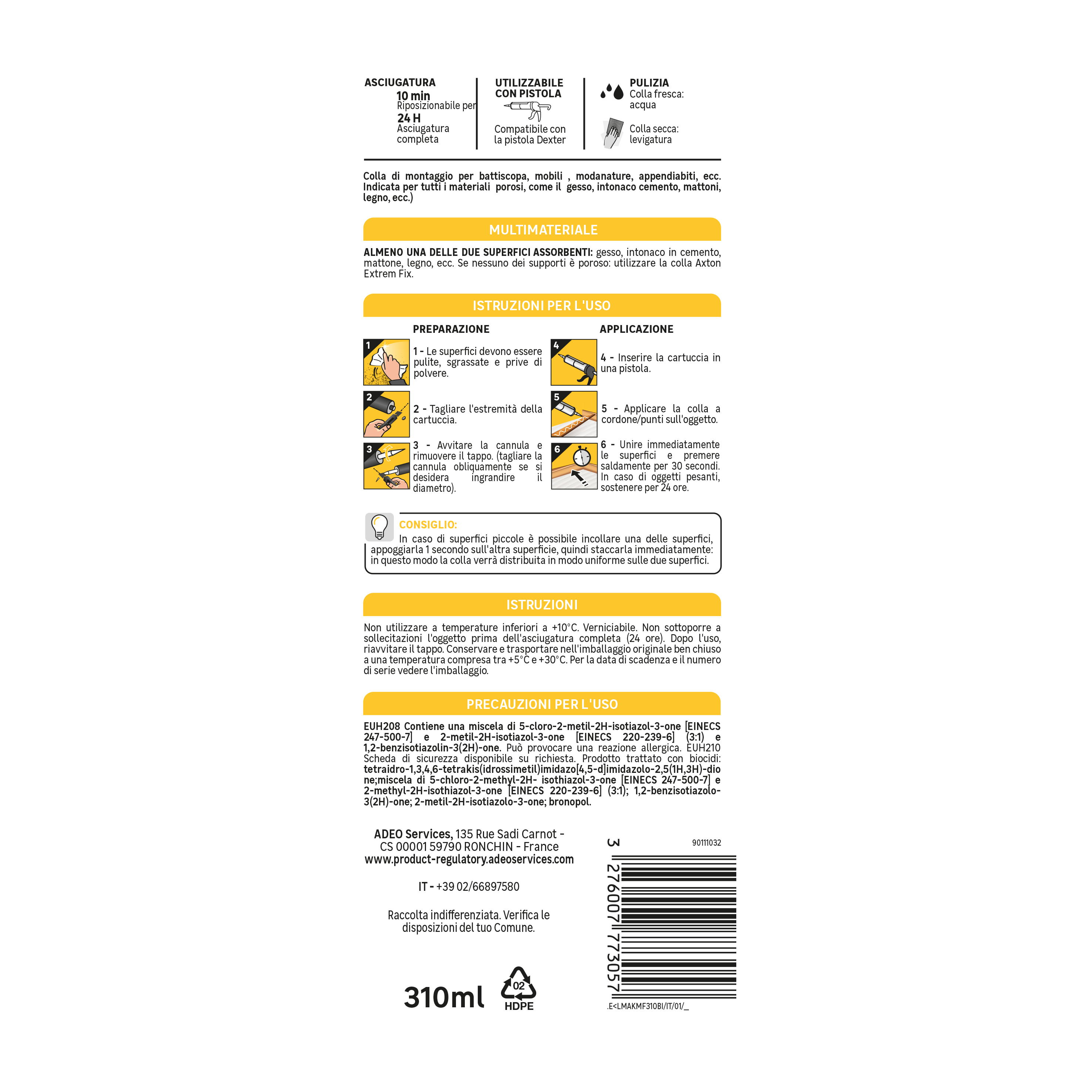 Colla per fissare AXTON 3 pezzi 0.446 kg - 4