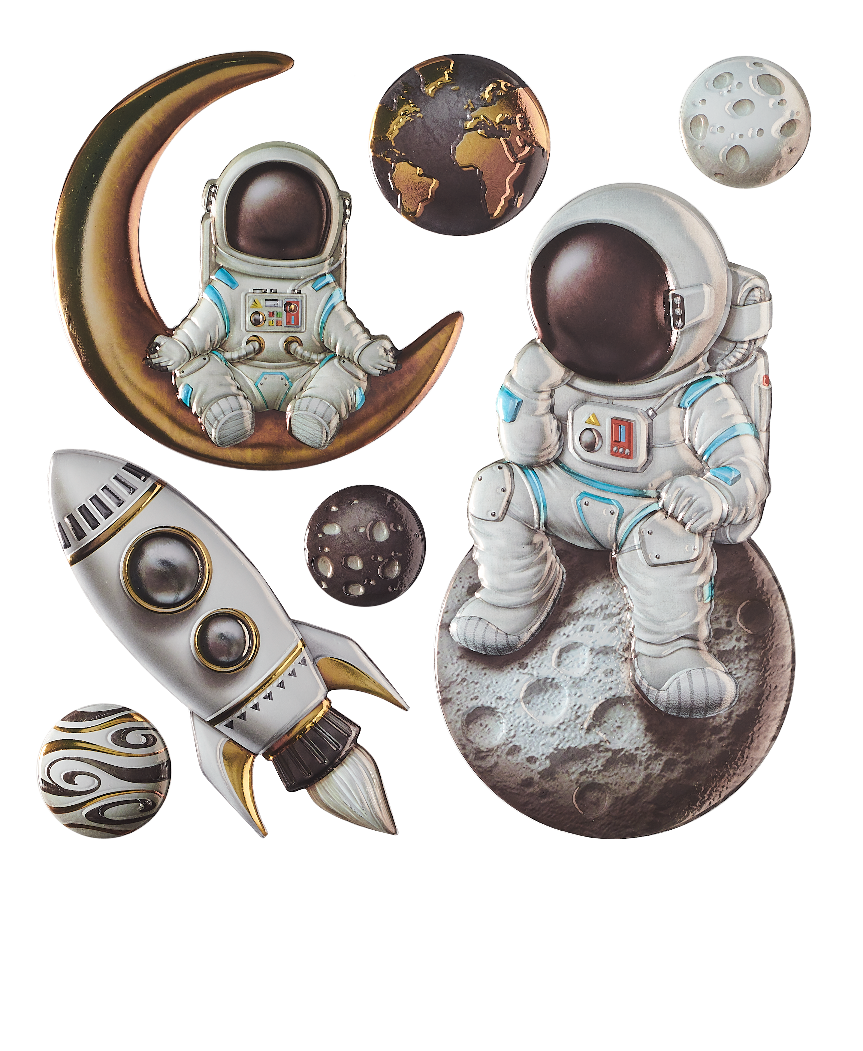 Zestaw naklejek dekoracyjnych dla dzieci 3D Astronauta