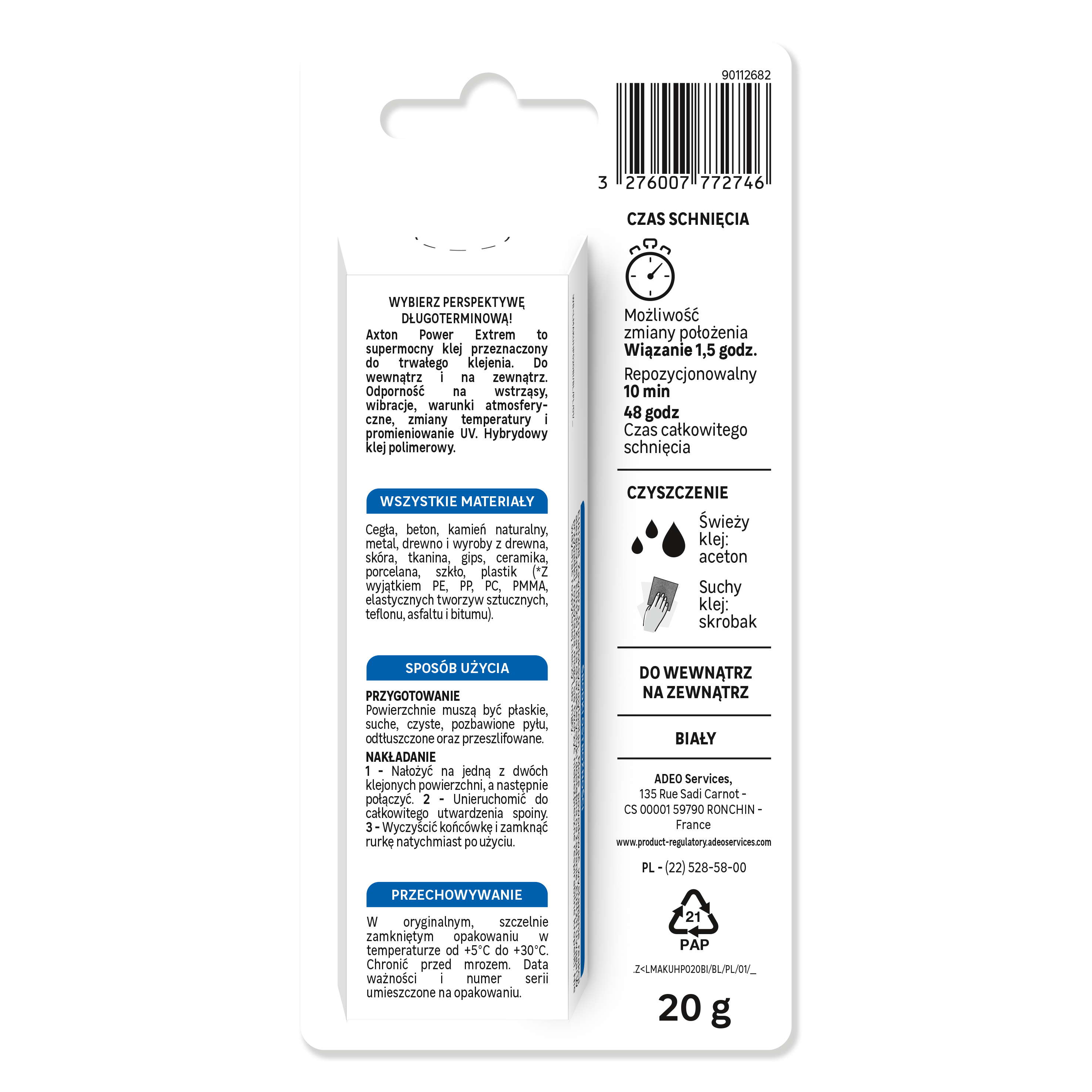 Klej uniwersalny hybrydowy polimerowy 20 g Axton  - 7