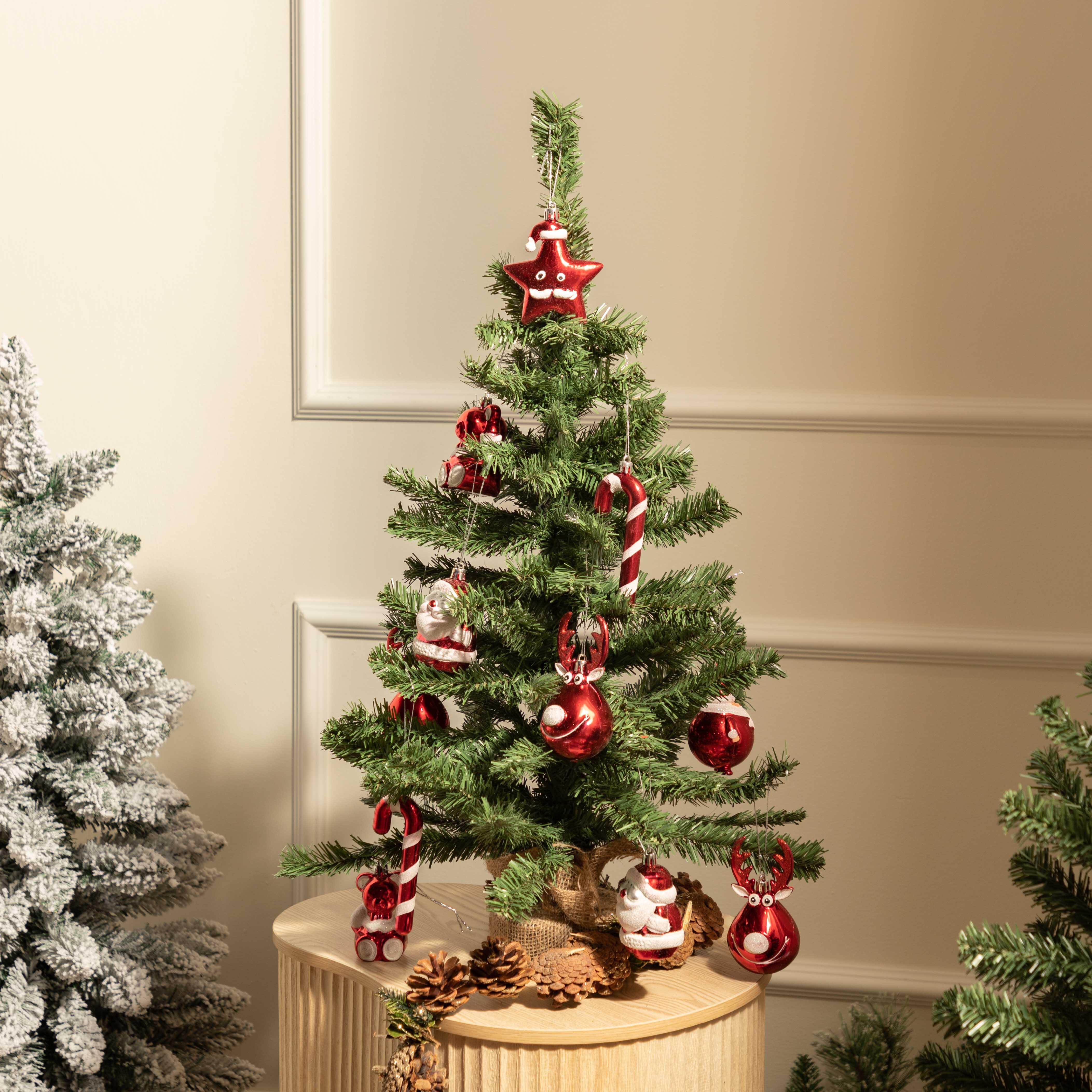 Mini Árbol De Navidad De 15 Cm, Árbol De Pino Pequeño Con Ba | Cuotas