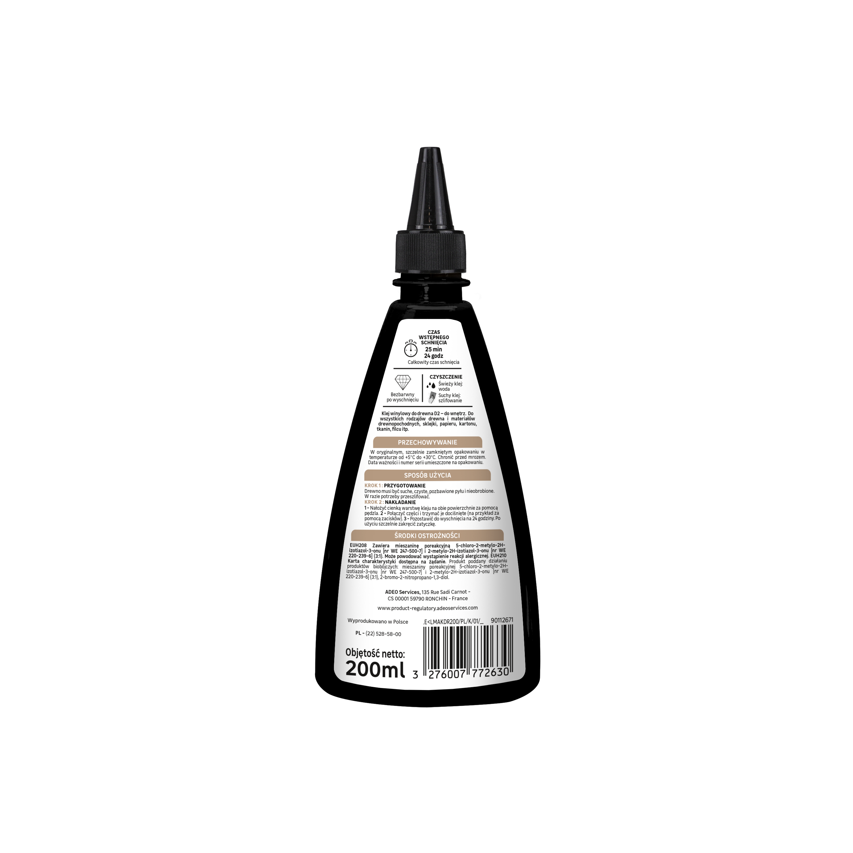 Klej do drewna D2 200 ml Axton - 6