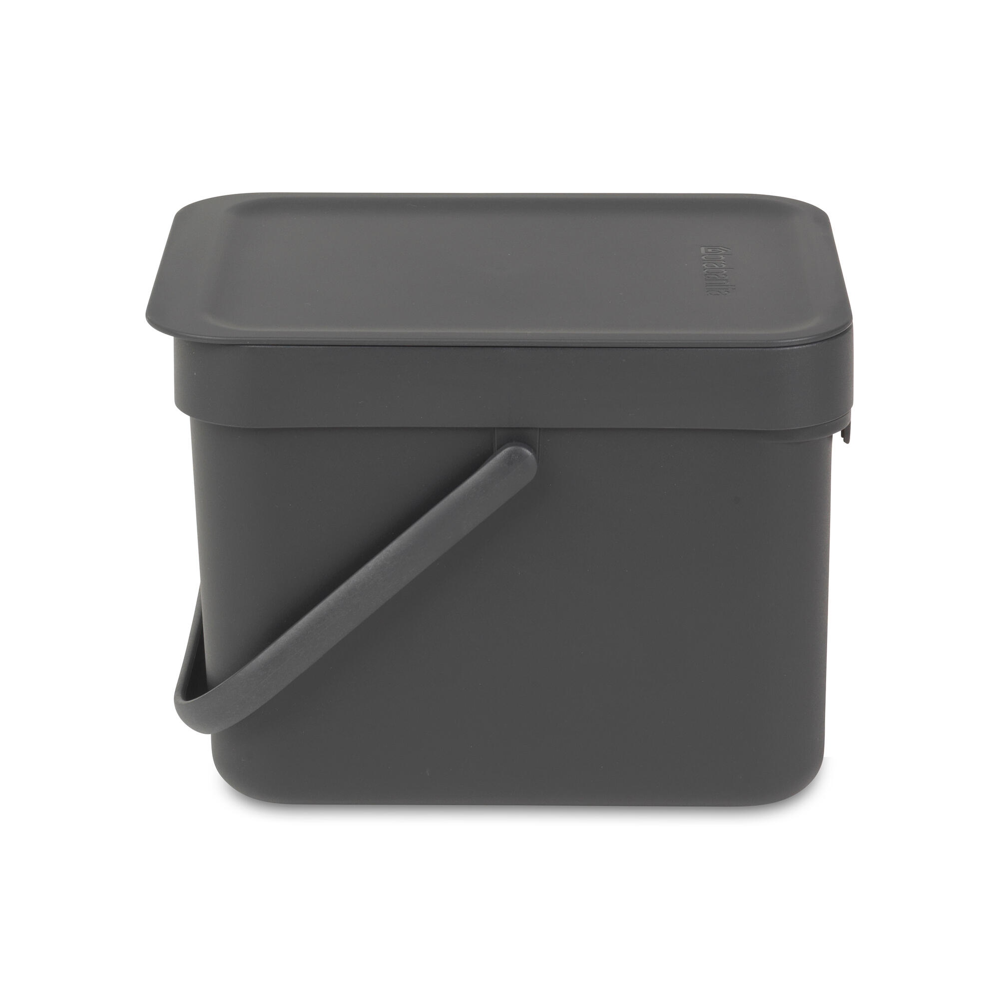 Poubelle compost de cuisine 6L BRABANTIA Sort&go gris - 4