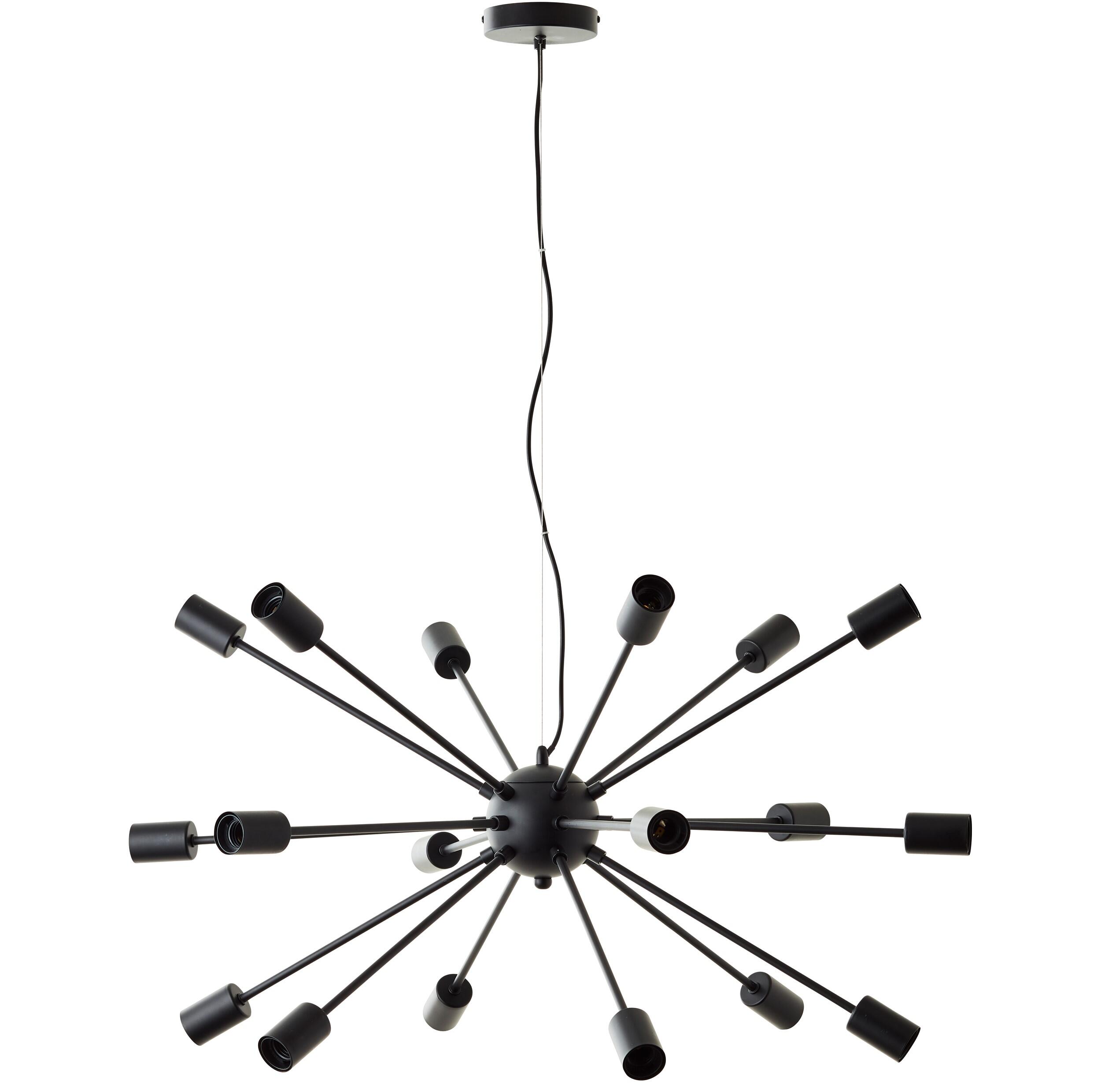 Lampadario Moderno Dree PE18 / E27 / w/o bulbs nero paralume nero 18x E27 Ø98cm BRILLIANT - 2