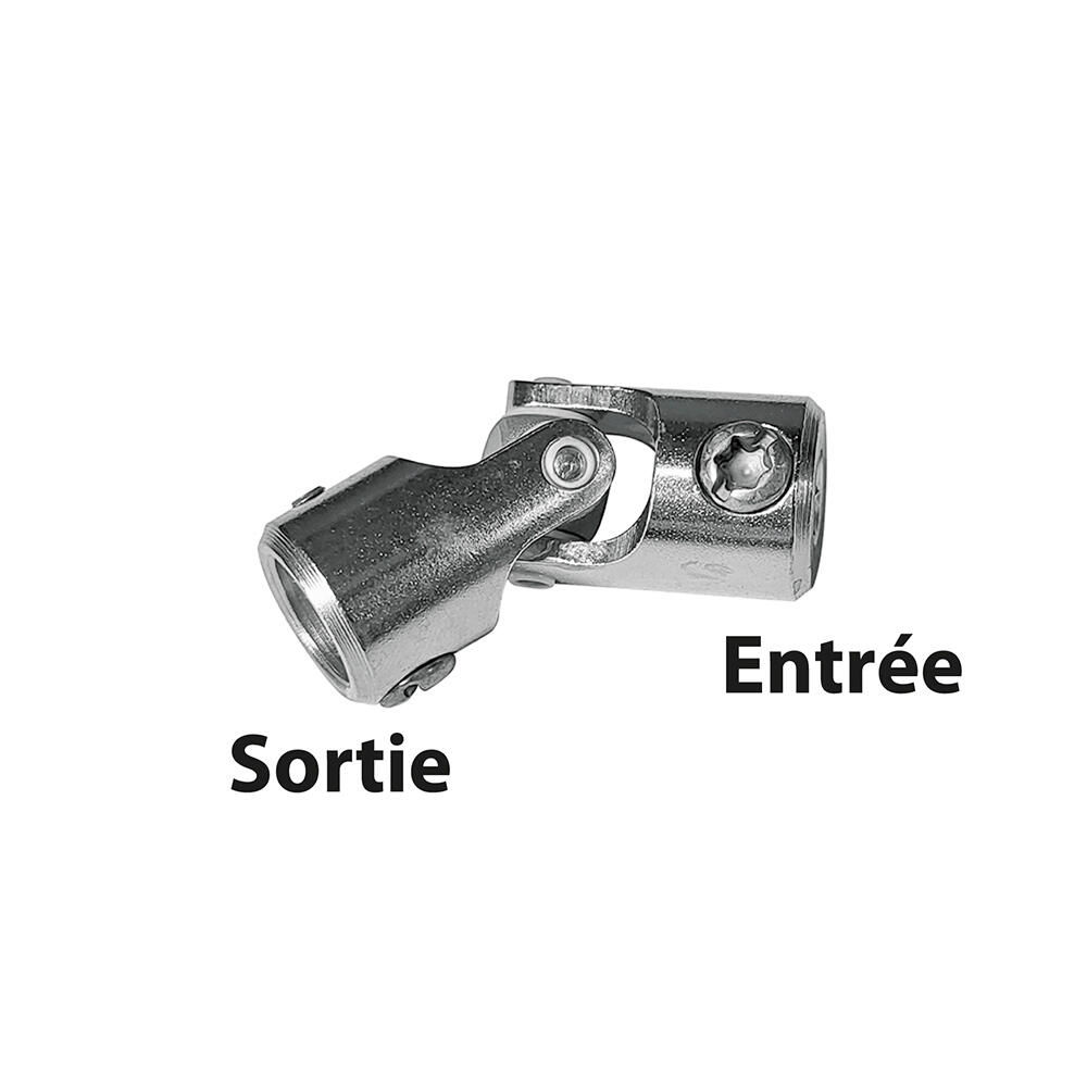 Genouillère 6 pans 7 mm + Diam. 12 mm, acier chromé, H.49 x L.18 x P.18 mm AFBAT - 3