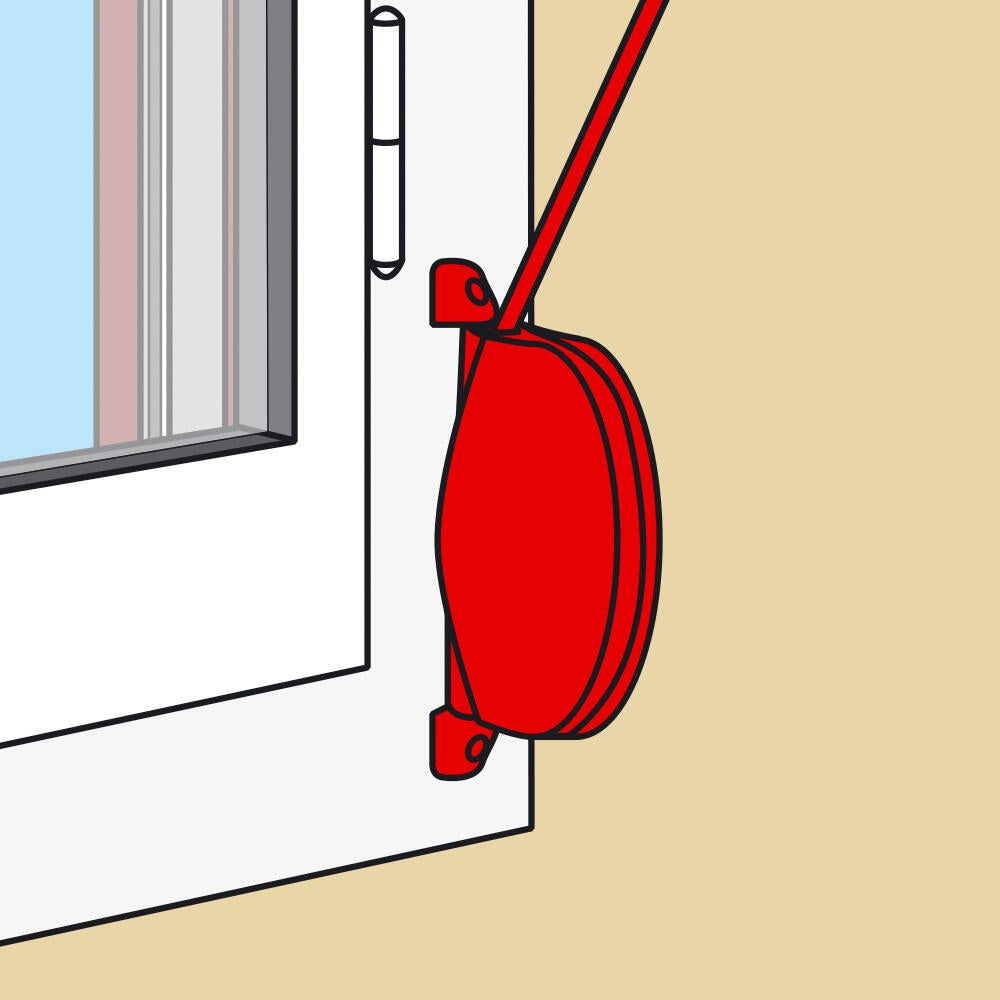 Bloc enrouleur volet roulant, sangle 5 m, H.175 mm x L.130 mm, blanc AFBAT - 2