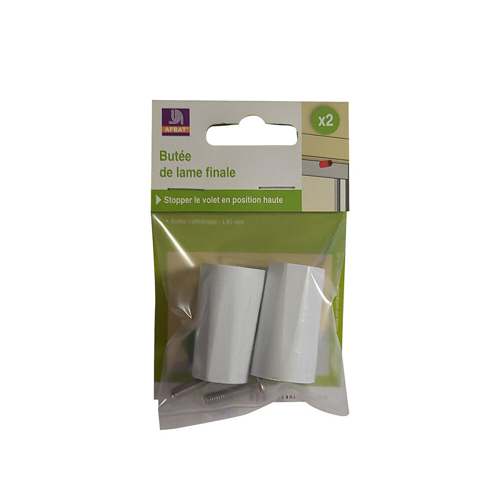 Lot de 2 butées de lame finale pvc brut, H.25 x L.25 x P.40 mm - 4