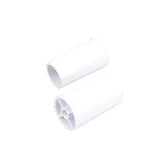 Lot de 2 butées de lame finale pvc brut, H.25 x L.25 x P.40 mm