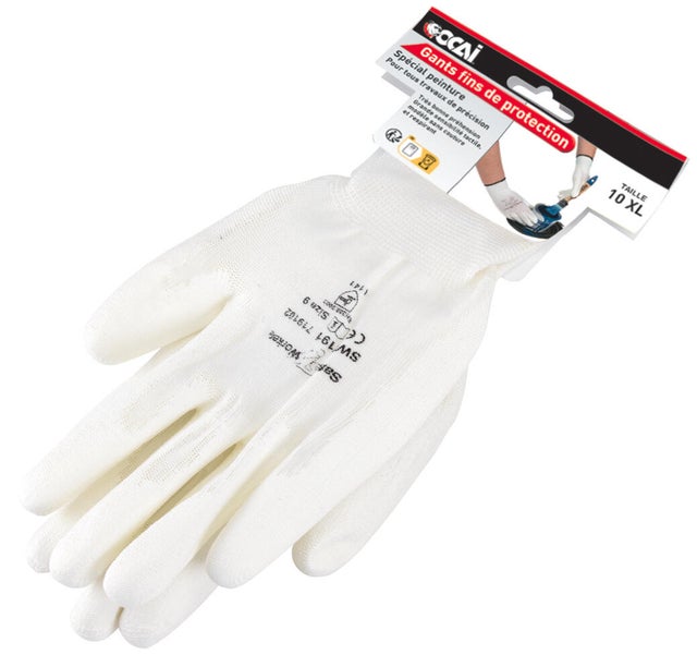 Gants fins pour les travaux de peinture polyester, T 9 OCAI