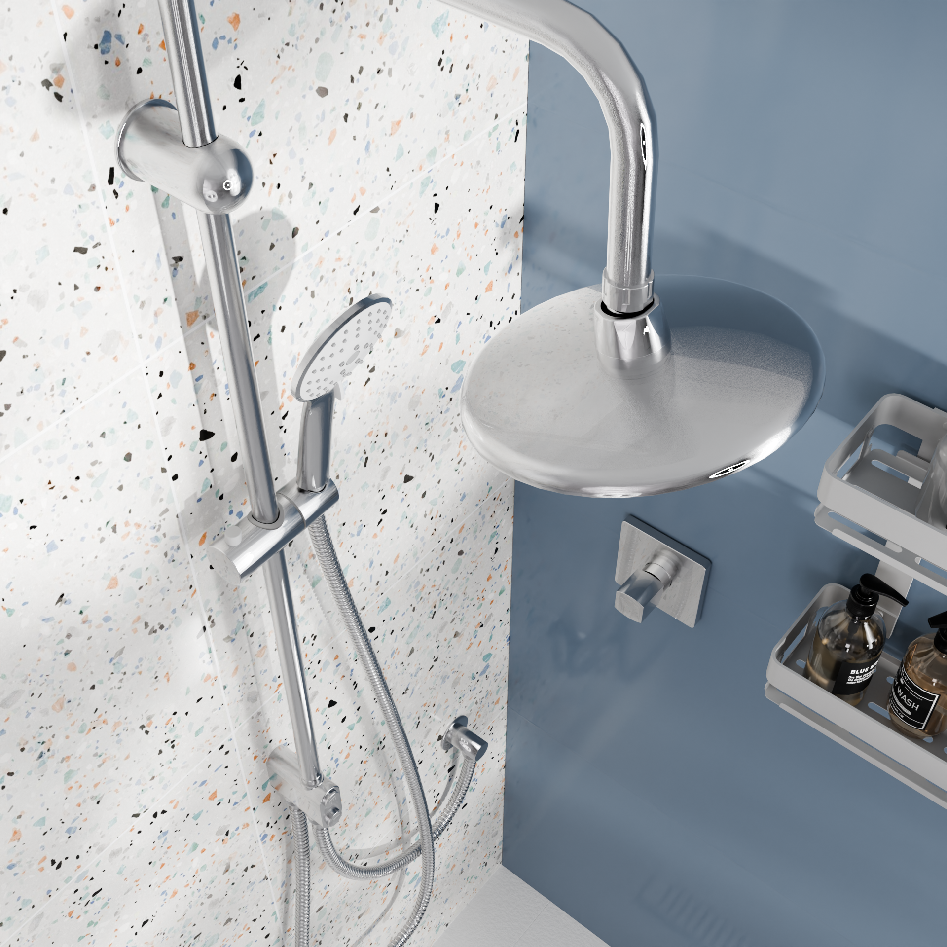 Colonna doccia senza miscelatore Belize cromo - 4