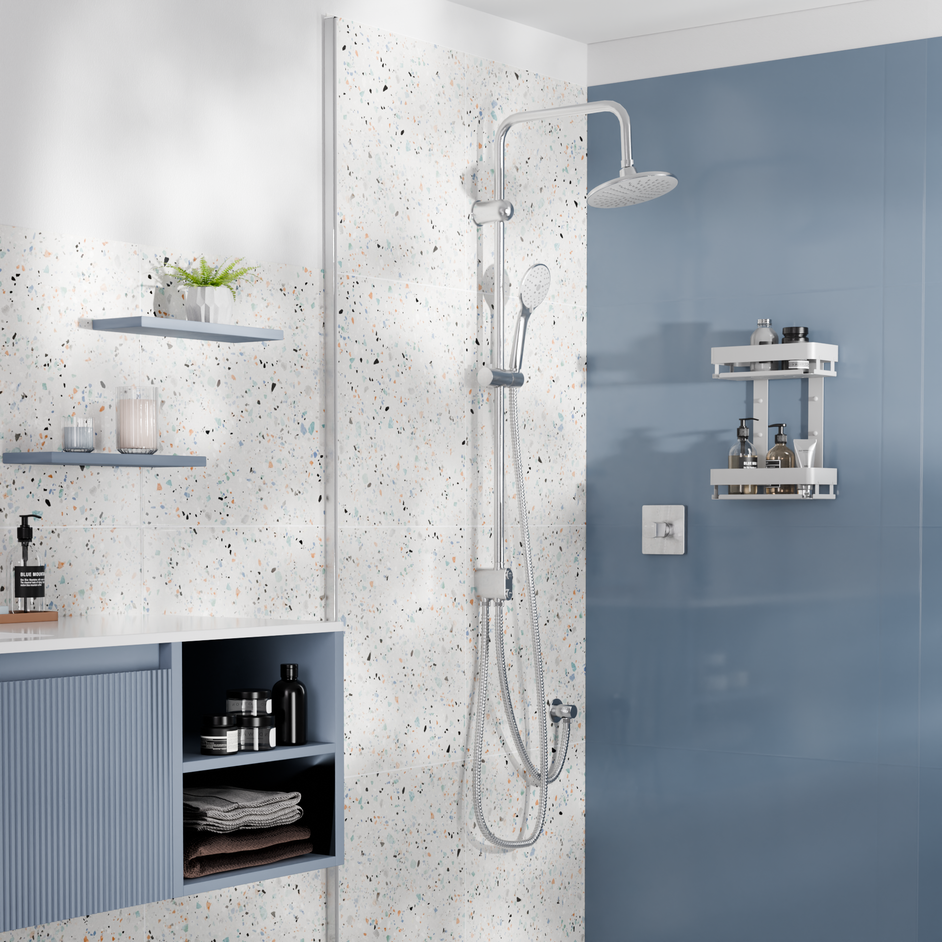 Colonna doccia senza miscelatore Belize cromo - 2