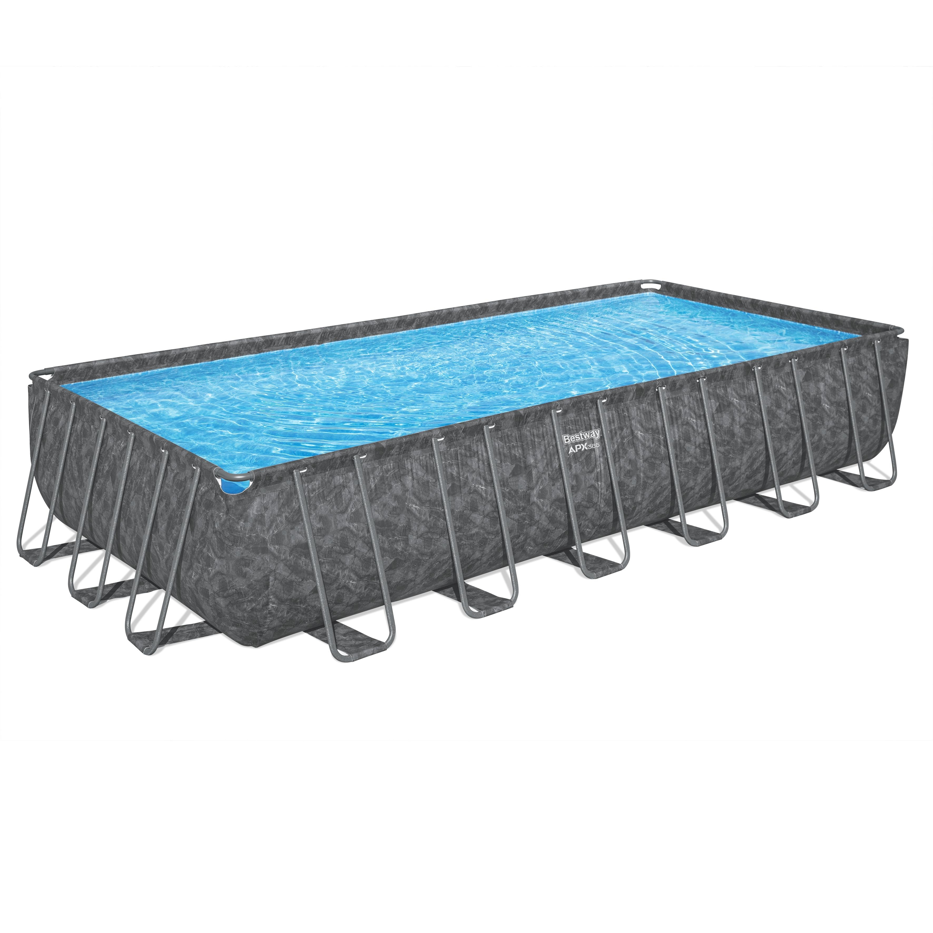 Piscine hors sol APX365 acier BESTWAY, rectangulaire L.7.32 x l.3.66 x — free download