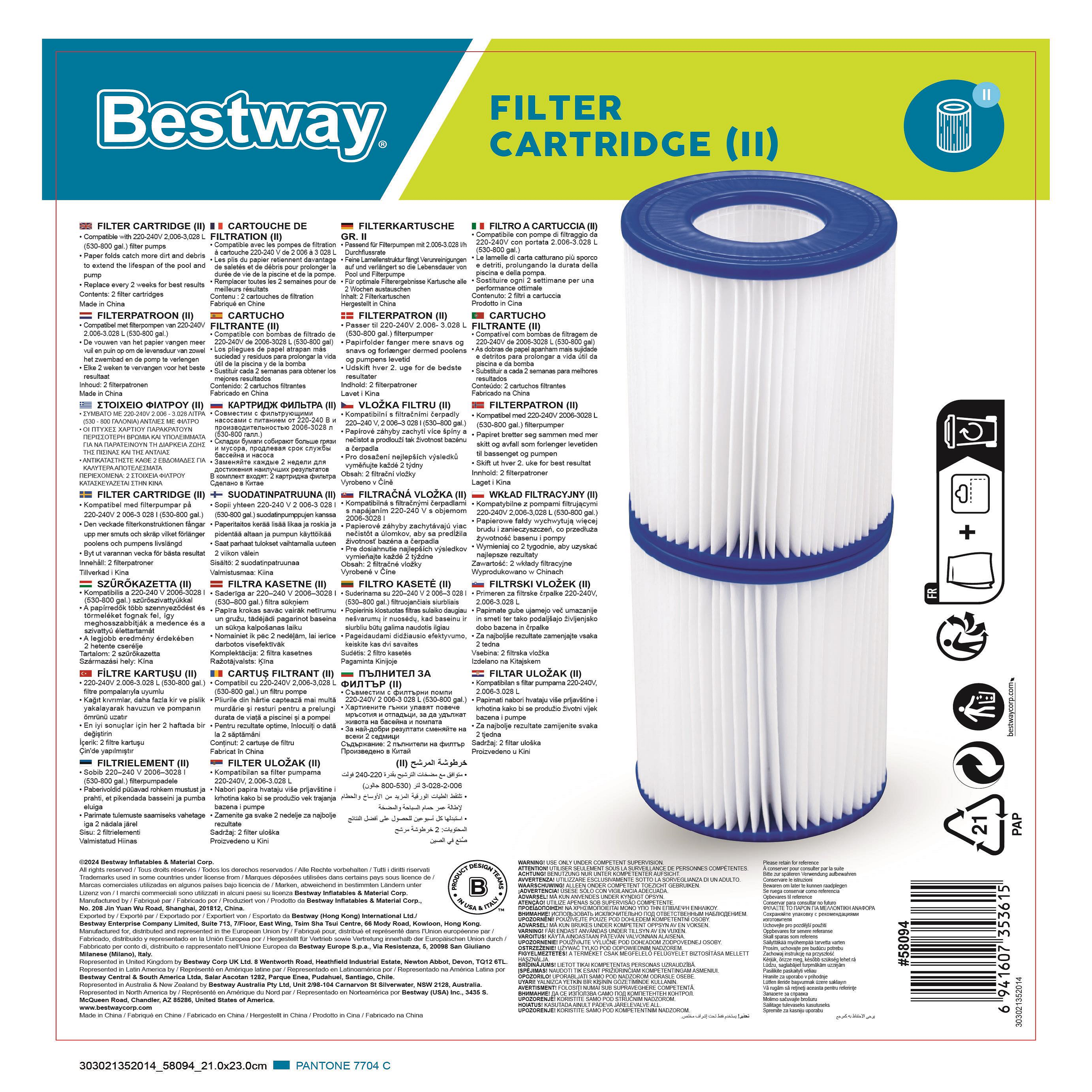 Recarga 2 filtros cartucho Tipo II - 3