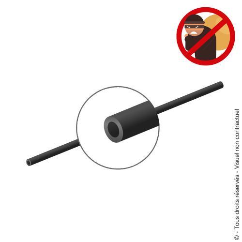 Tube sécurité pour grille défense télescopique ⌀12mm L 1.03 m, acier peint noir - 2