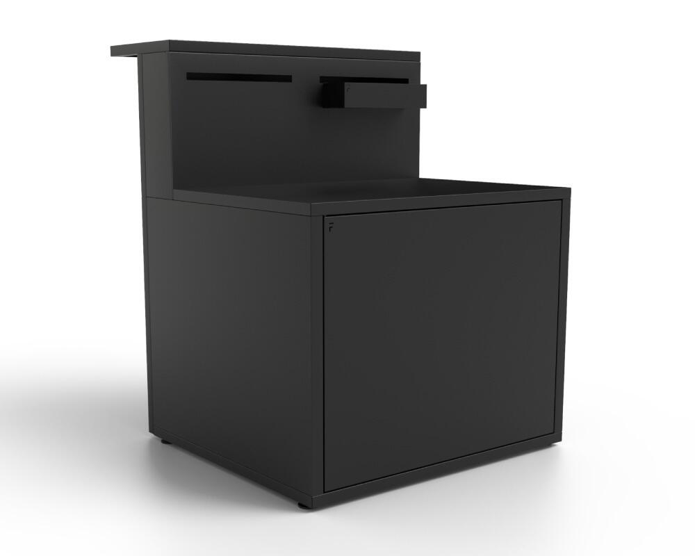 Banco bajo para plancha con zona de barra 90 cm para cocina exterior forge adour