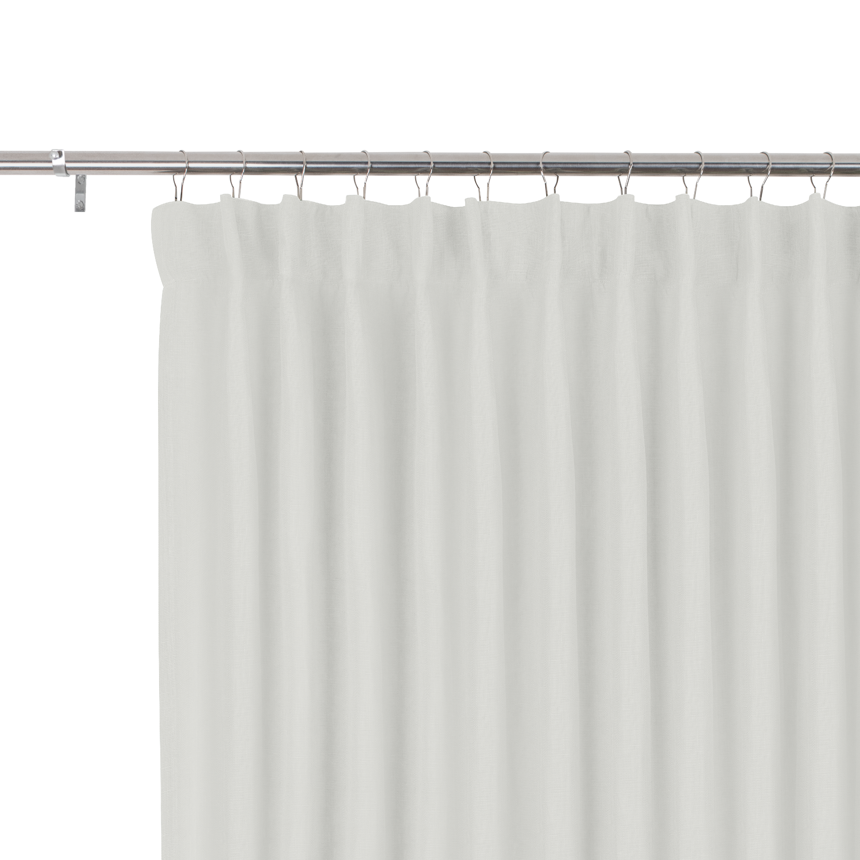 Cortina Cinta Y Trabilla Opaca Acústica Belice Liso Beige De 300x270cm