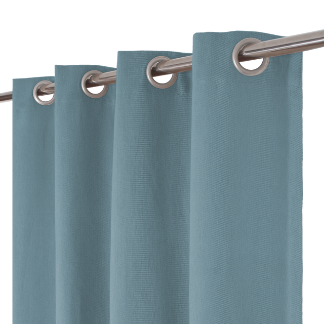 Cortina  ollaos Kalpe algodón INSPIRE liso azul aqua de 140x280cm