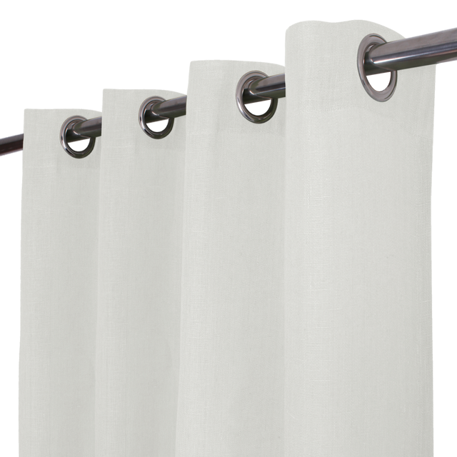 Cortina ollaos Lenaya 100% lino de 140x280cm INSPIRE liso blanco. Incluye cinta termoadhesiva