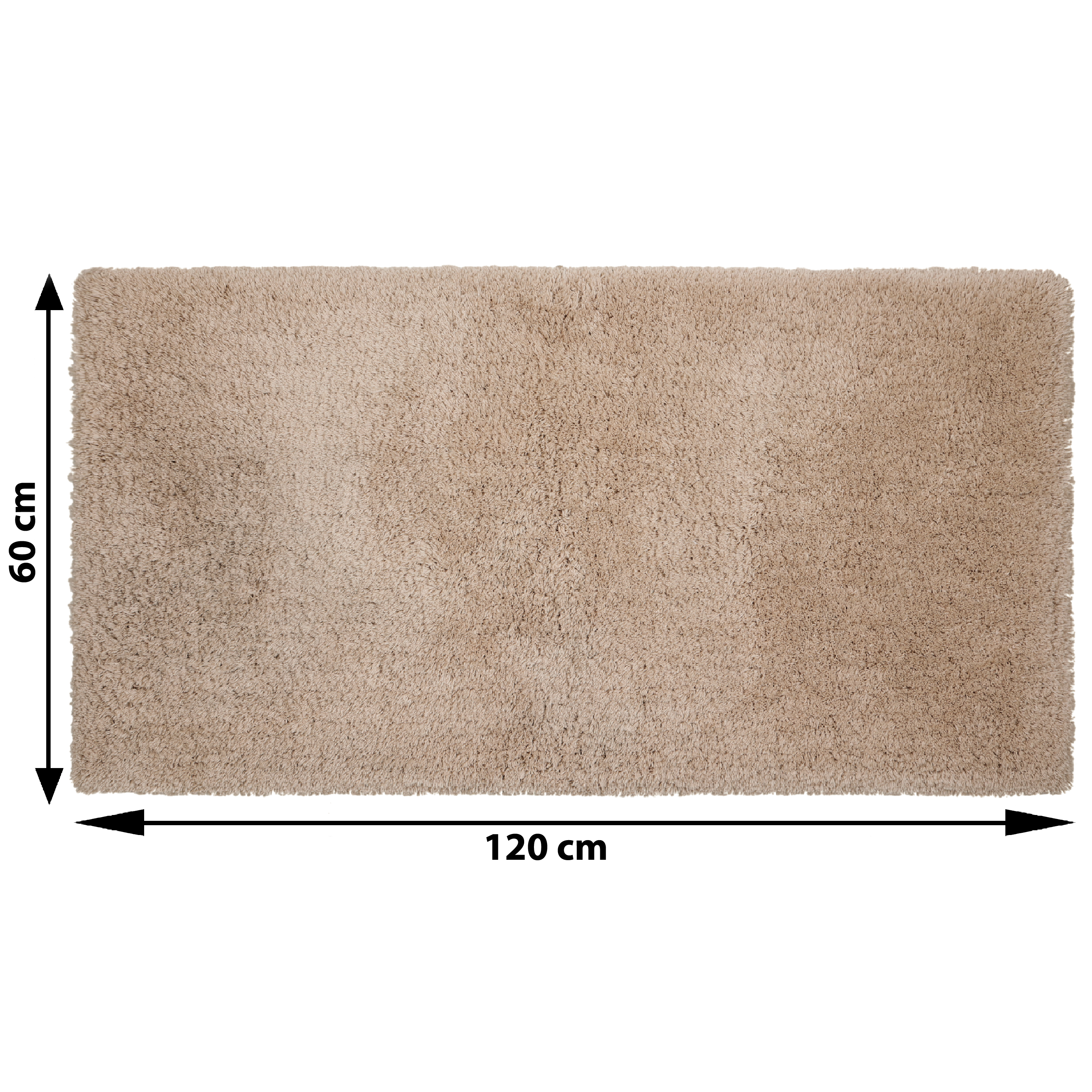 Alfombra pie de cama poliéster Talka 60x120cm pelo largo INSPIRE beige trench - 3