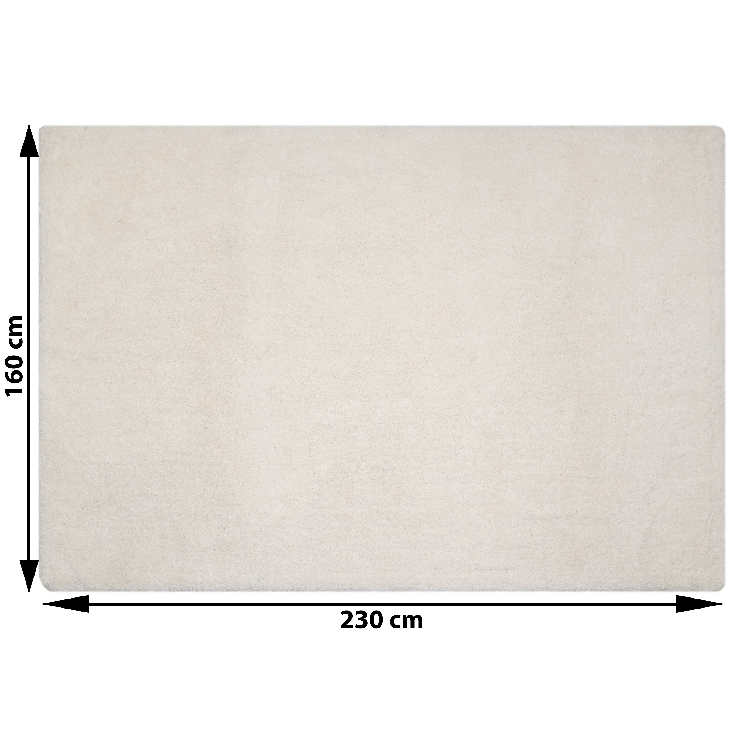 Tappeto Talka Shaggy in poliestere, L 230 x L 160 cm, cream - 2