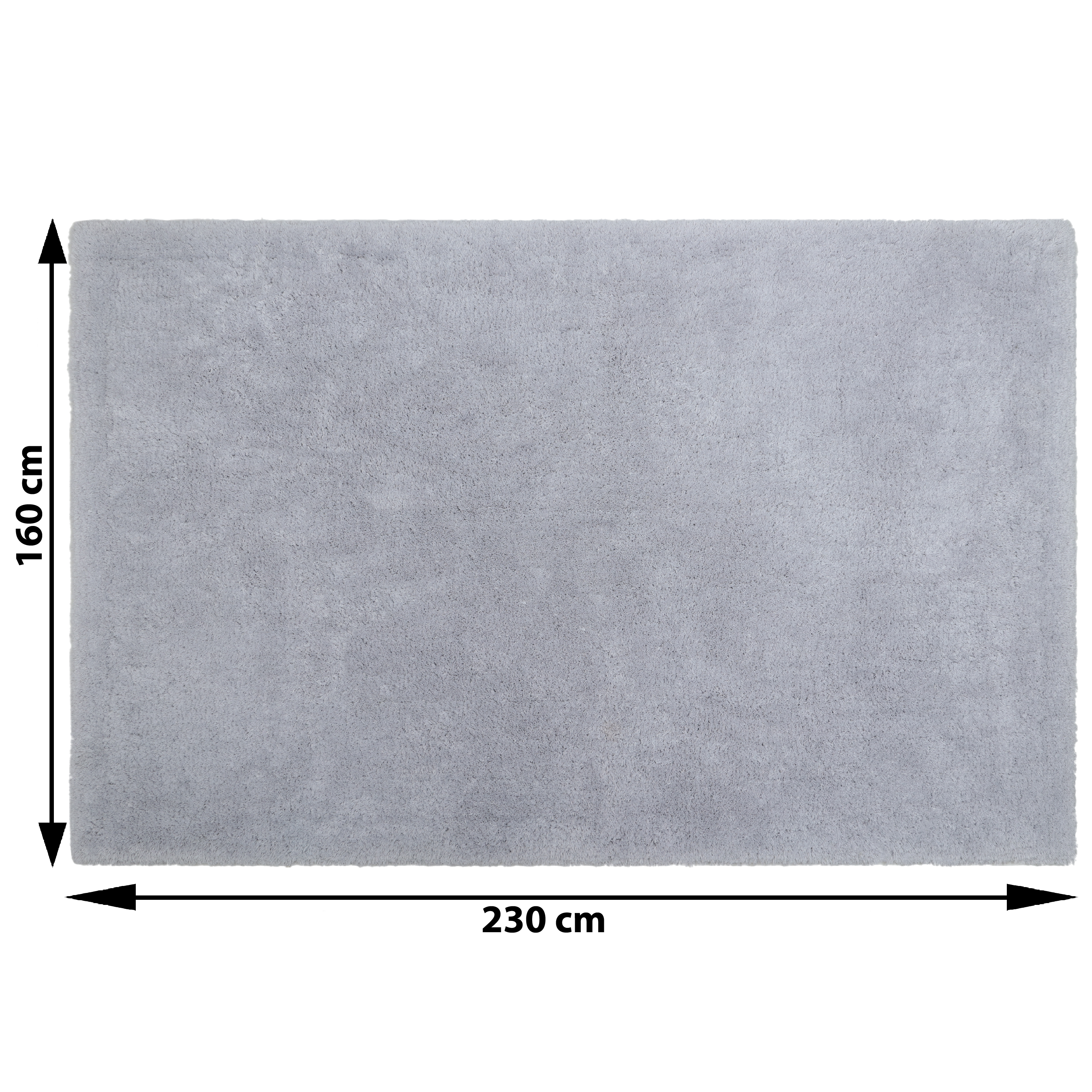 Alfombra poliéster Talka 160x230cm pelo largo INSPIRE liso gris granito - 3