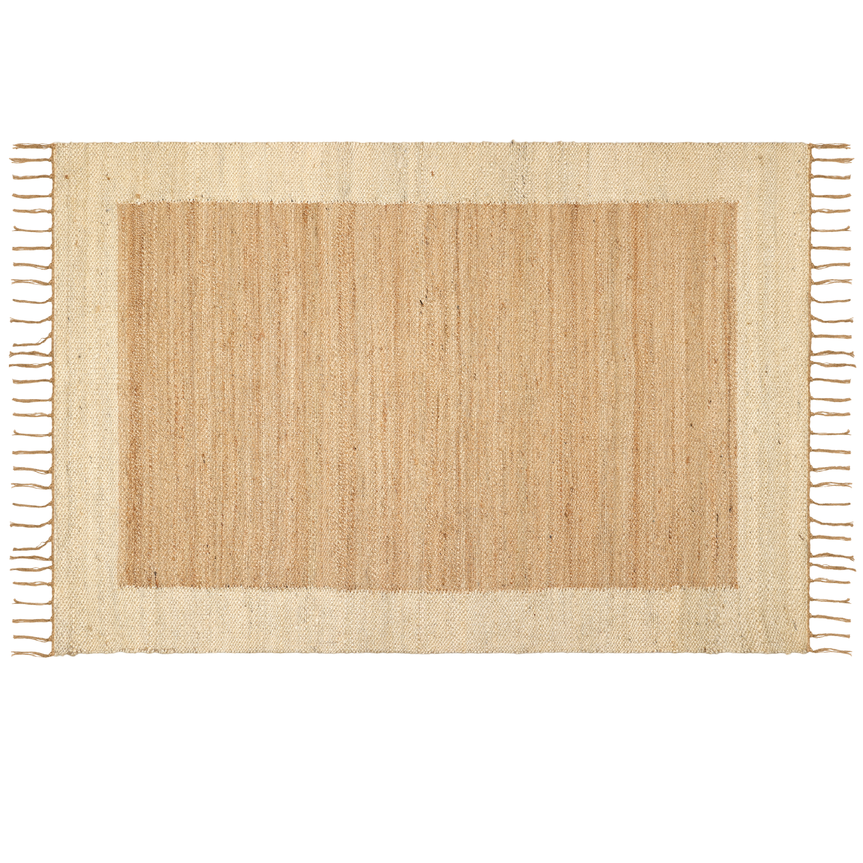 Alfombra yute tejido plano inspire baliko liso blanco paper 160x230cm