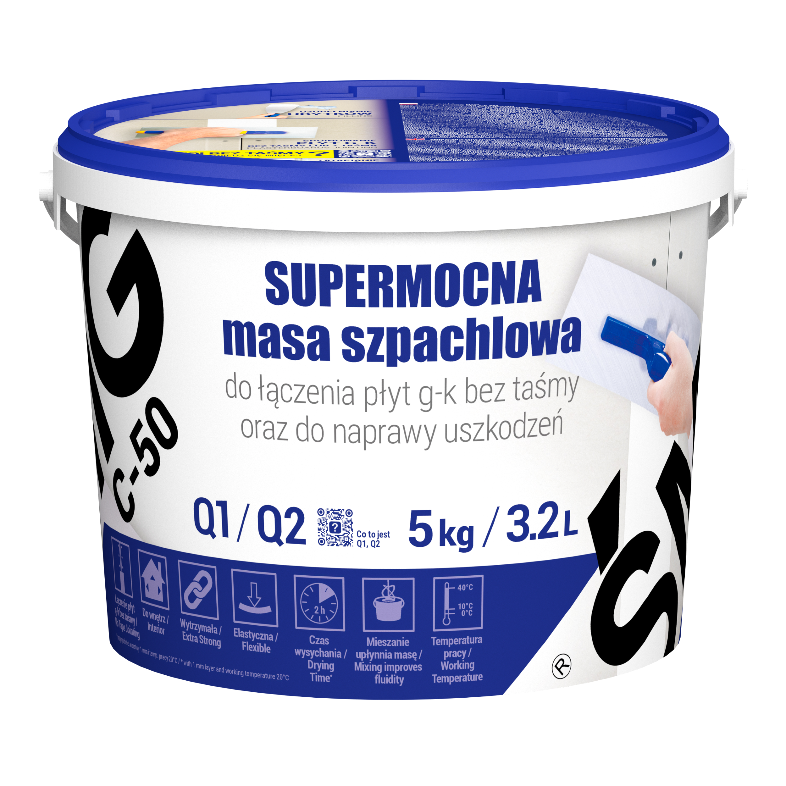 Gotowa masa szpachlowa polimerowa ŚMIG C-50 5 kg - 3