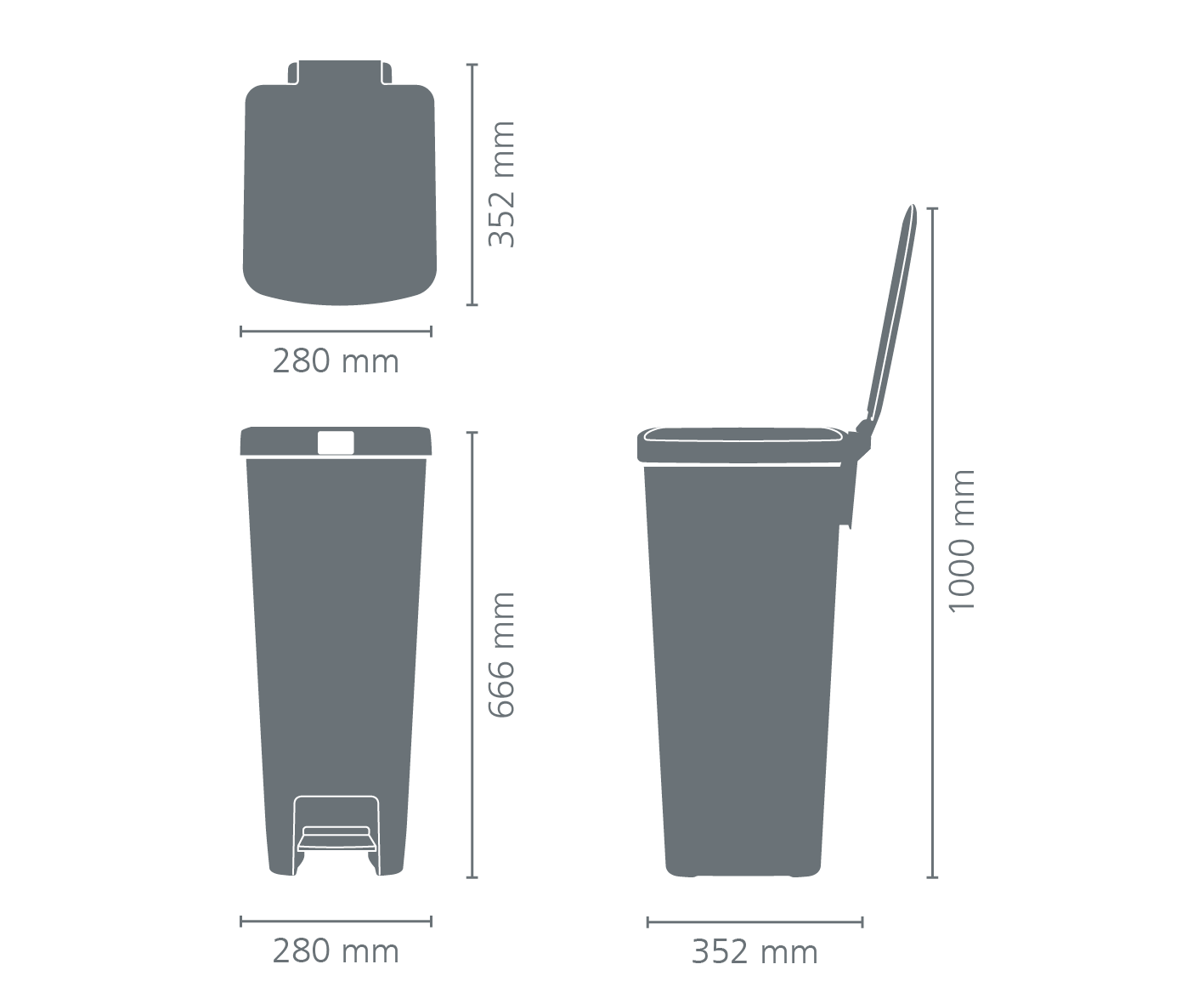 Poubelle de cuisine 40L à pédale BRABANTIA Step up vert - 9