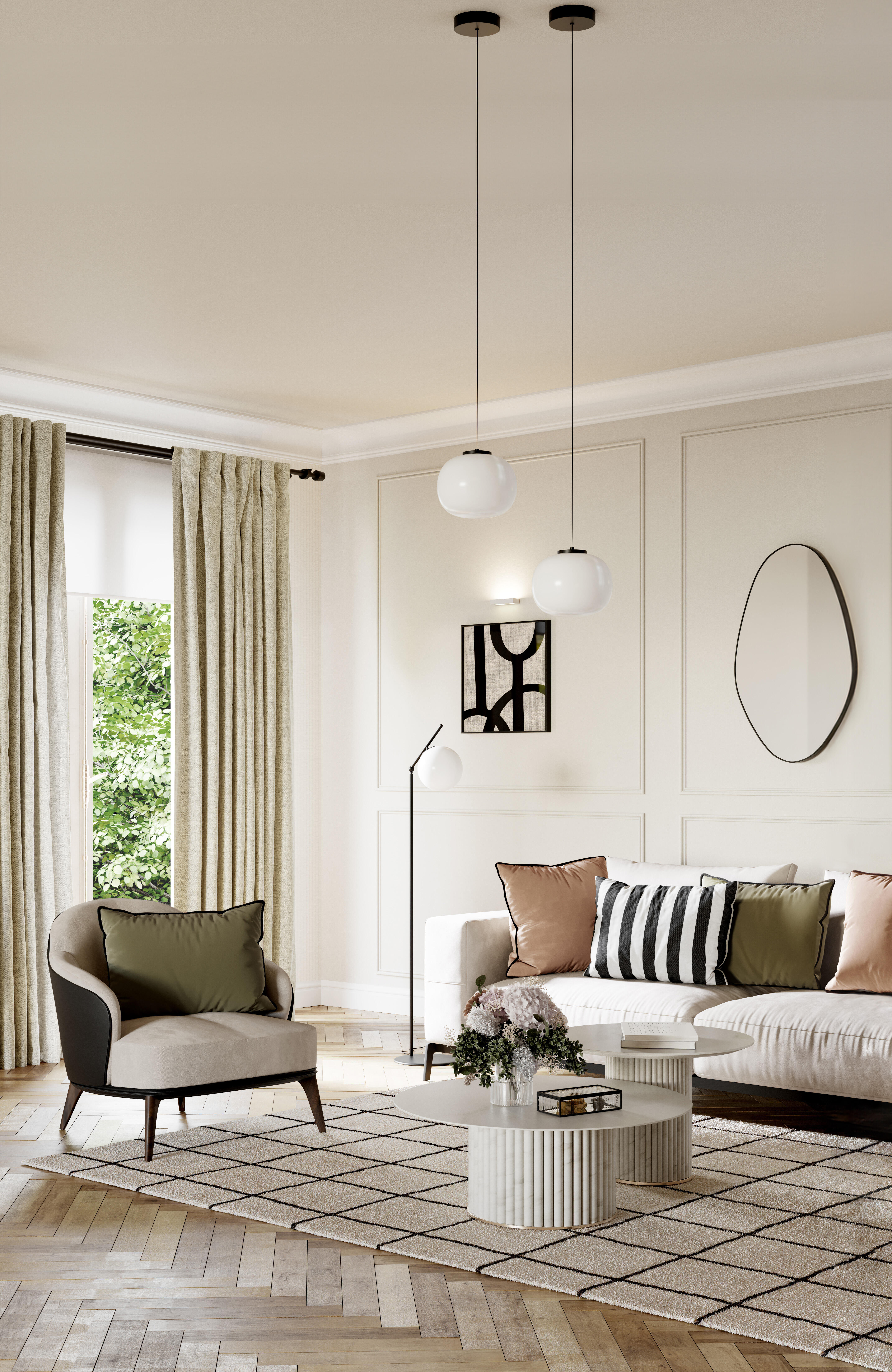 Cortinado fita e/ou presilha blackout Auriane 140x280cm bege Inspire - 19