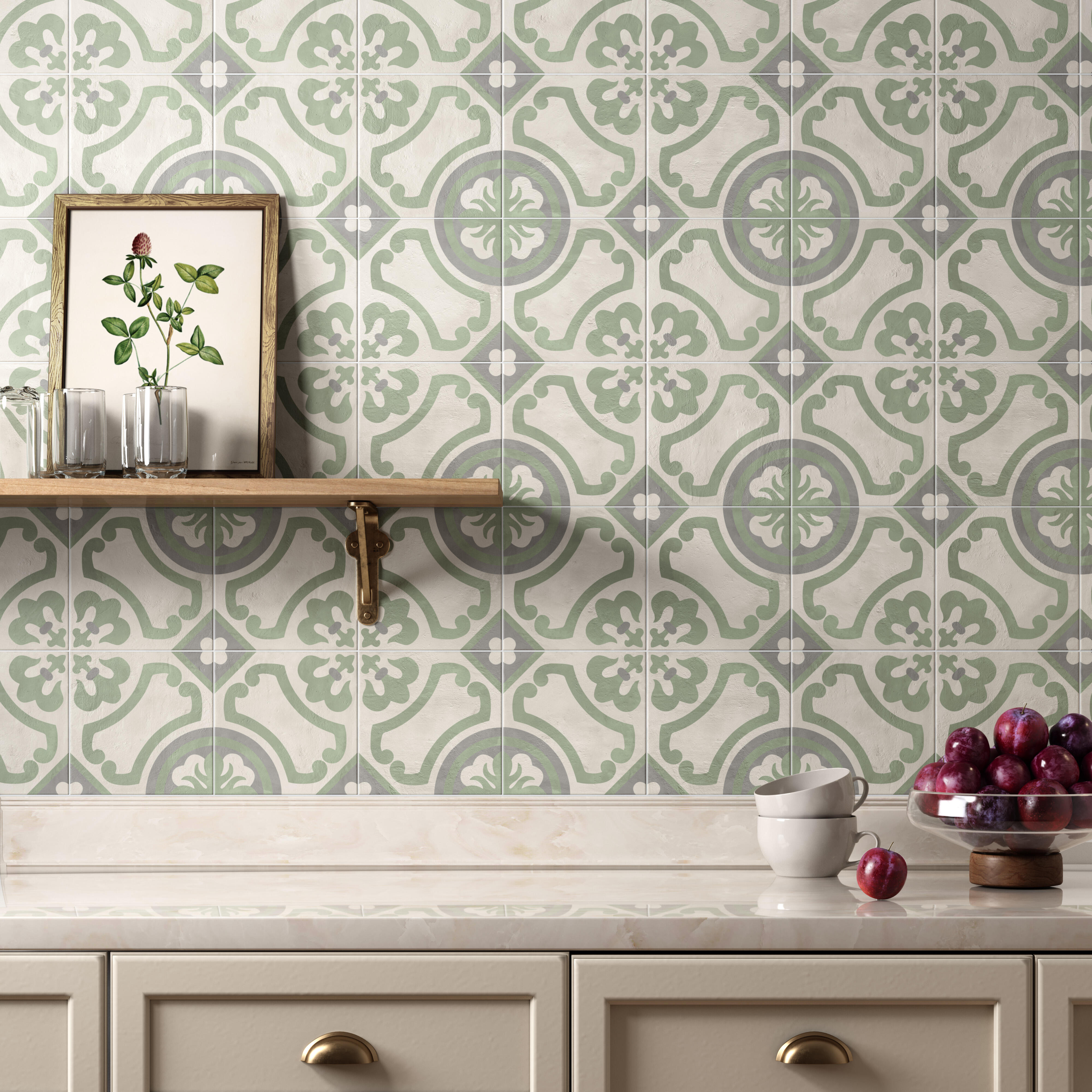 Piastrella da pavimento e rivestimento interno in gres porcellanato 20 x 20 cm non rettificato non smaltato Palermo Dolce opaco Deco Art R9 traffico intenso (pei 4/5) Sp. 8.5 mm 1.2 mq - 2