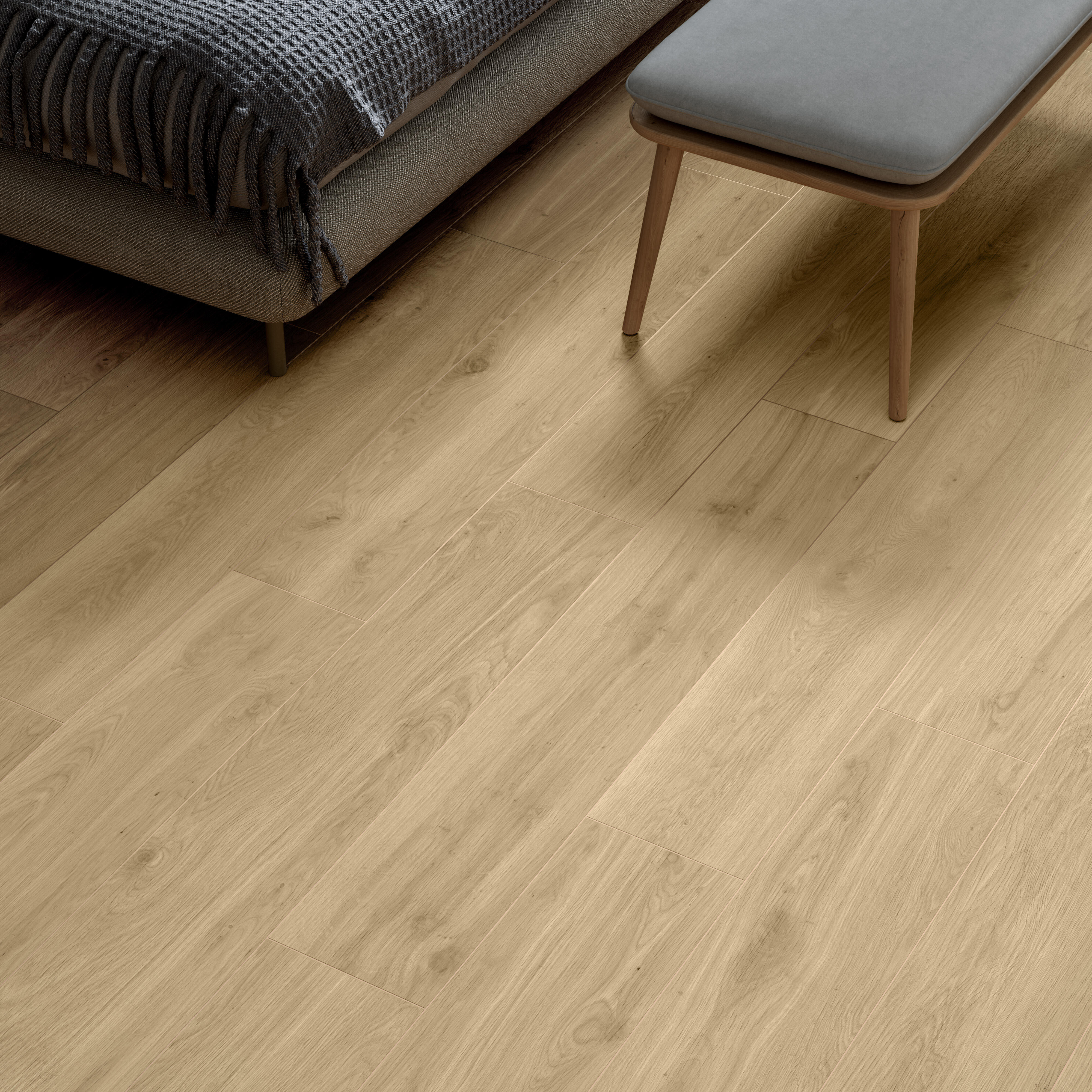 Piastrella da pavimento e rivestimento interno in gres porcellanato 20 x 120 cm rettificato dorato opaco Intemporelle R9 traffico intenso (pei 4/5) Sp. 9 mm 1.44 mq - 2